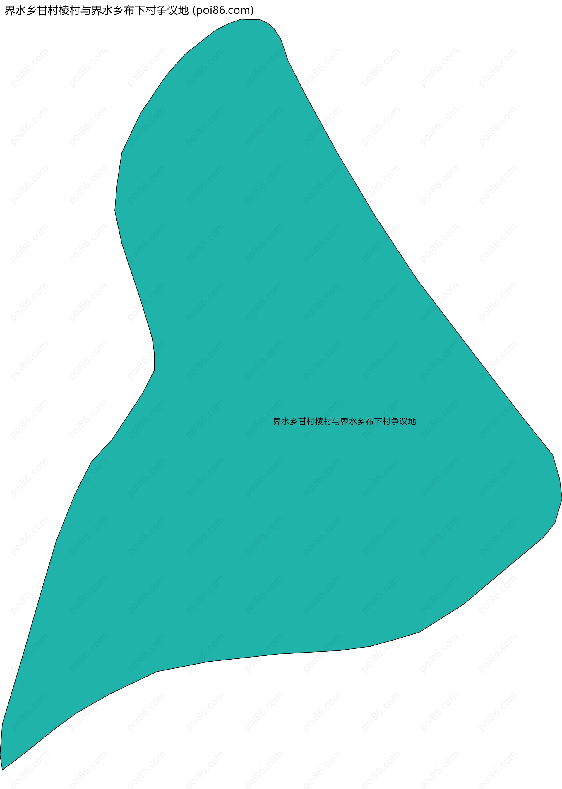 界水乡甘村棱村与界水乡布下村争议地边界地图