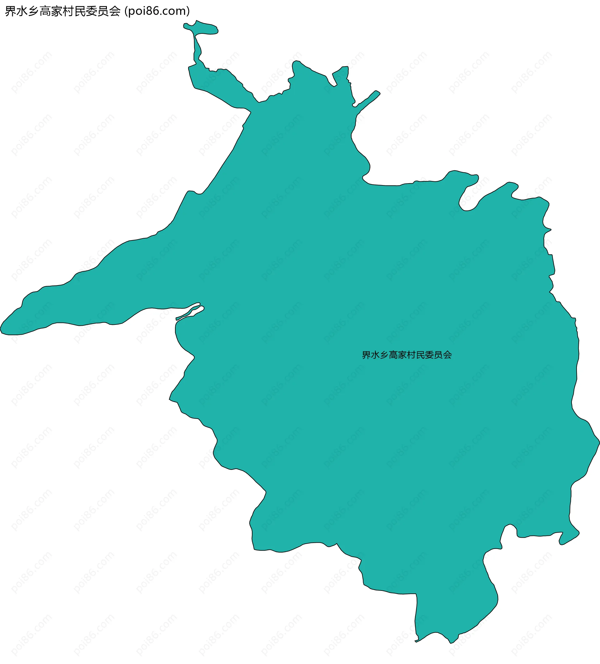 界水乡高家村民委员会边界地图
