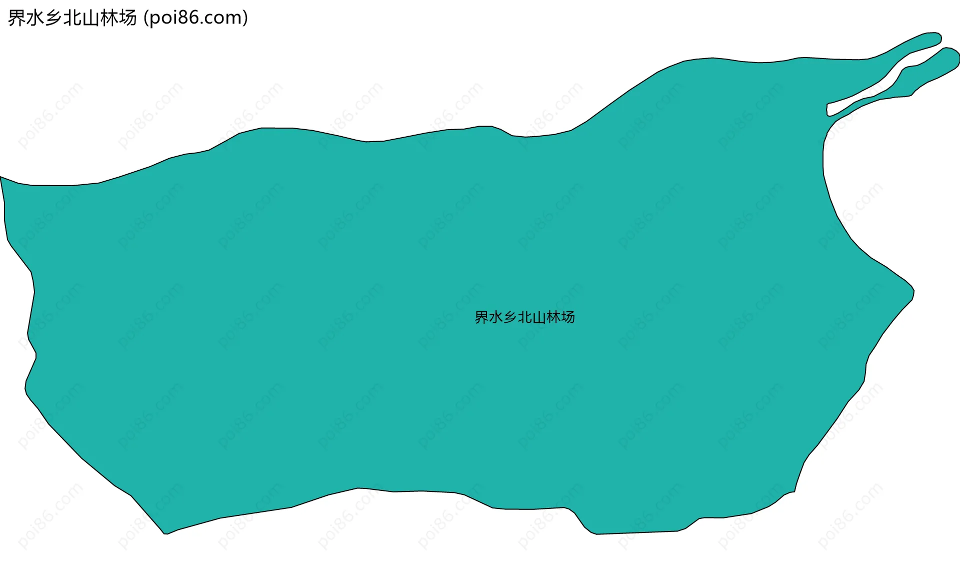 界水乡北山林场边界地图