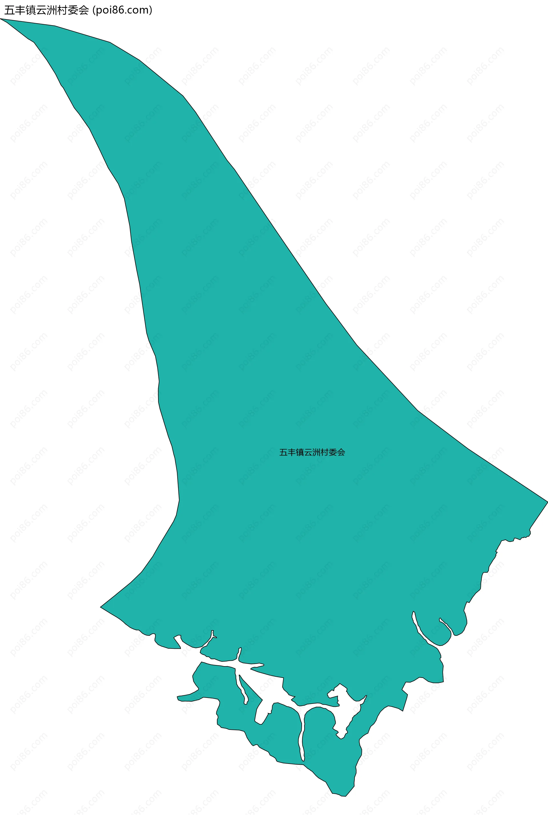 五丰镇云洲村委会边界地图