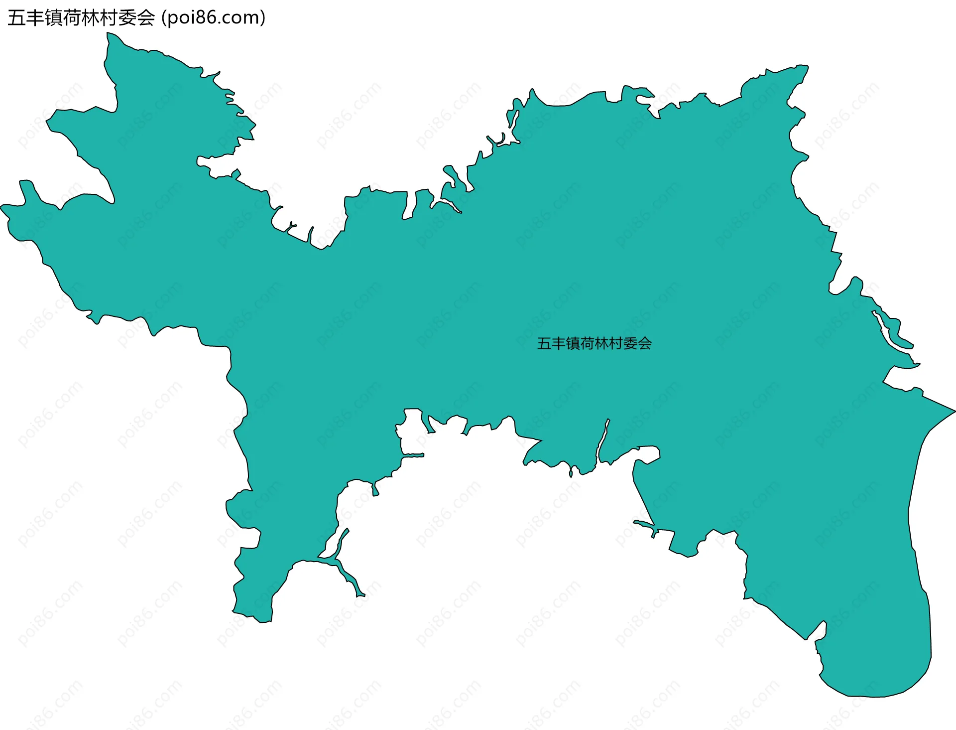 五丰镇荷林村委会边界地图