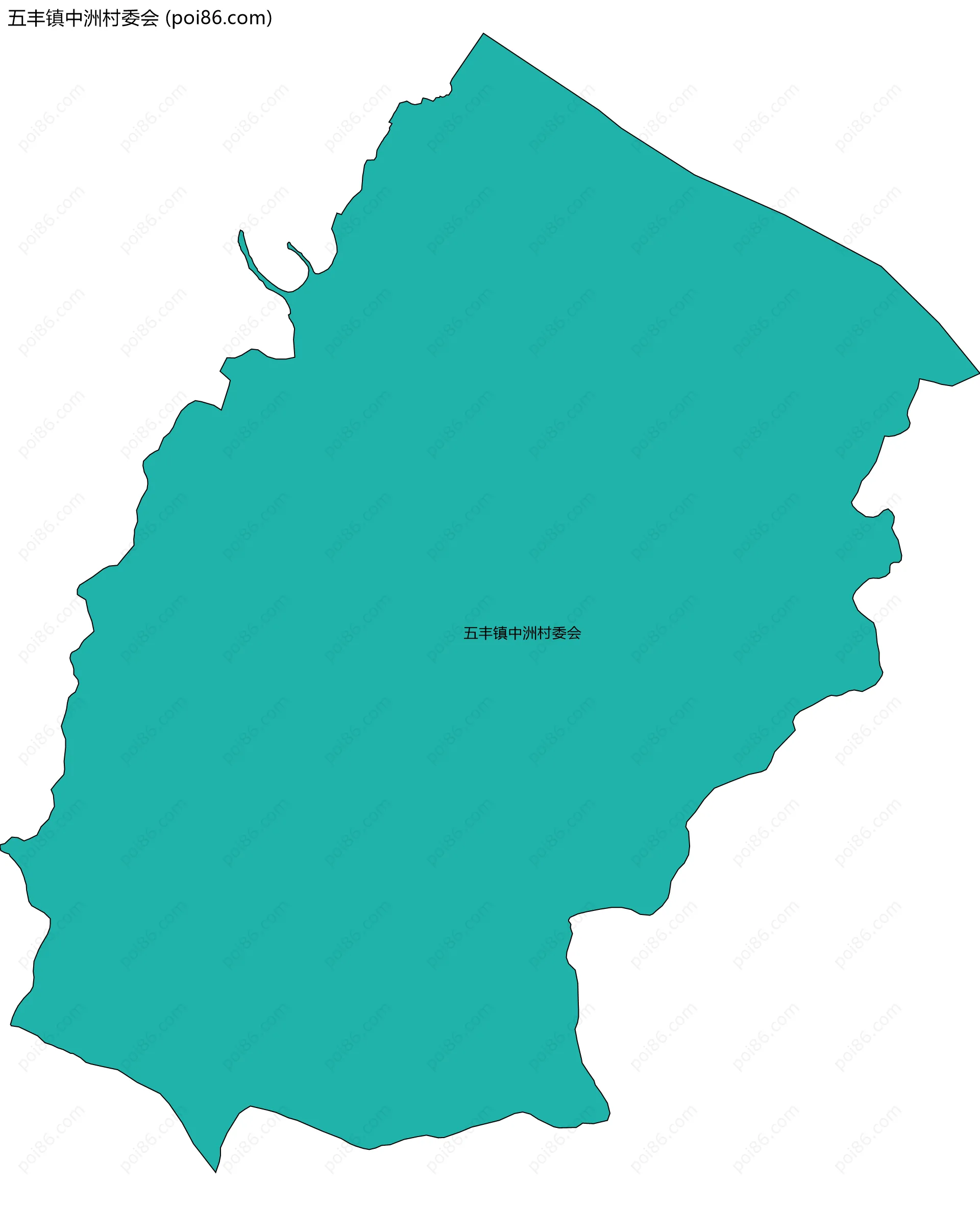 五丰镇中洲村委会边界地图