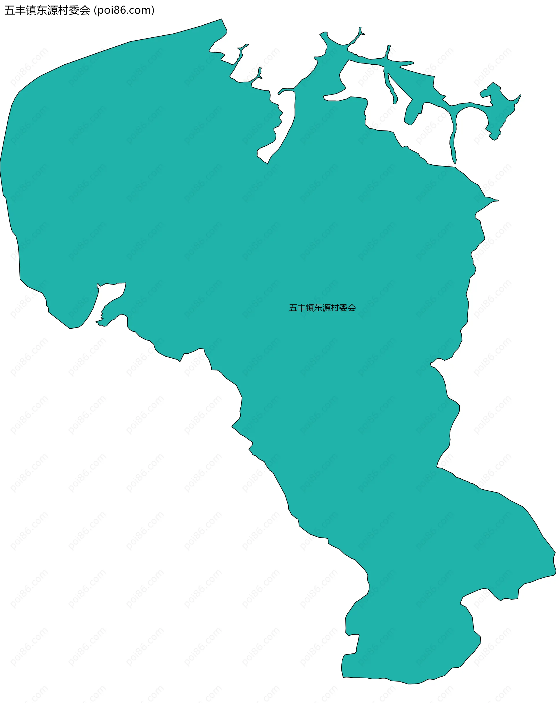五丰镇东源村委会边界地图