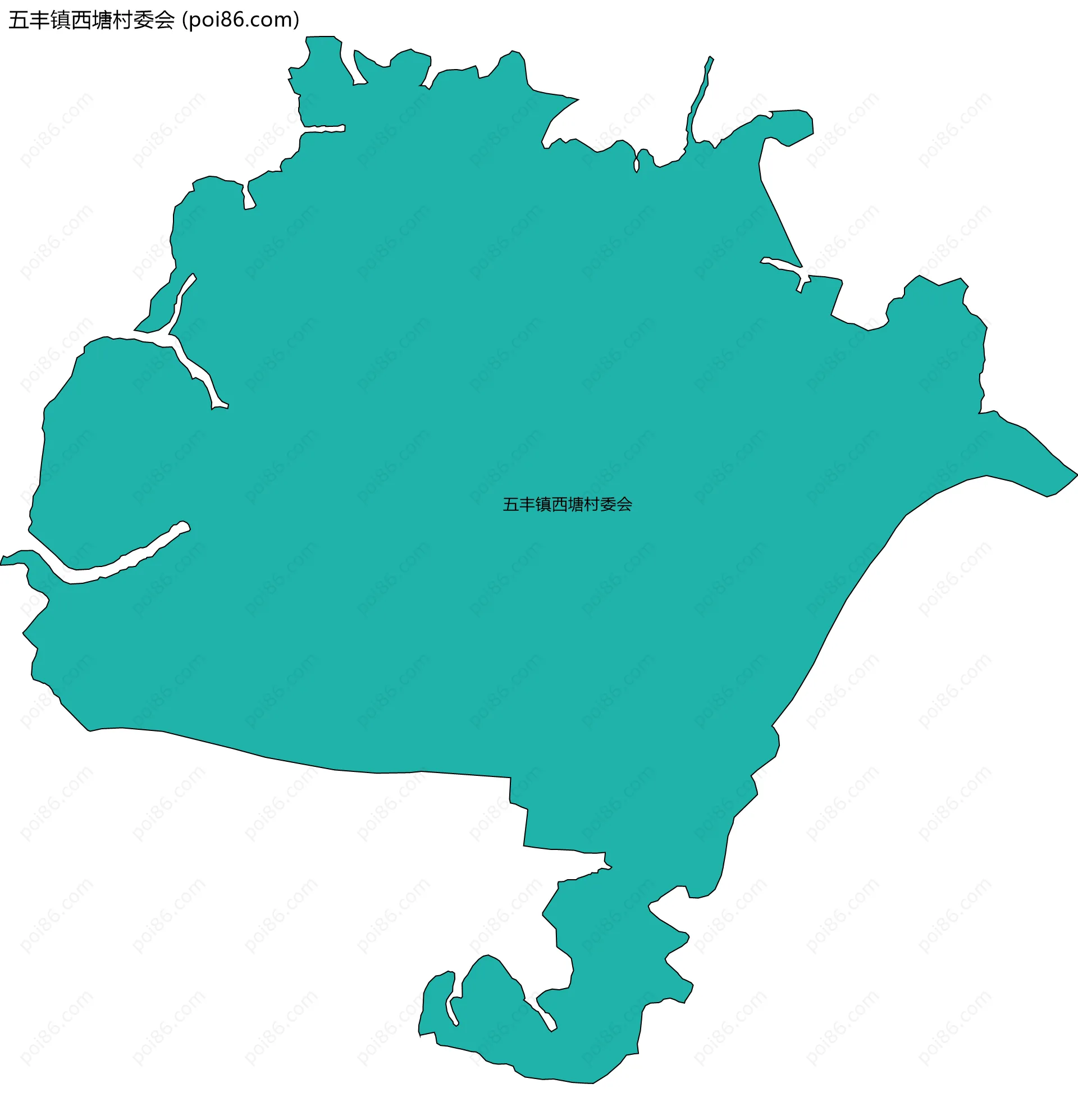五丰镇西塘村委会边界地图