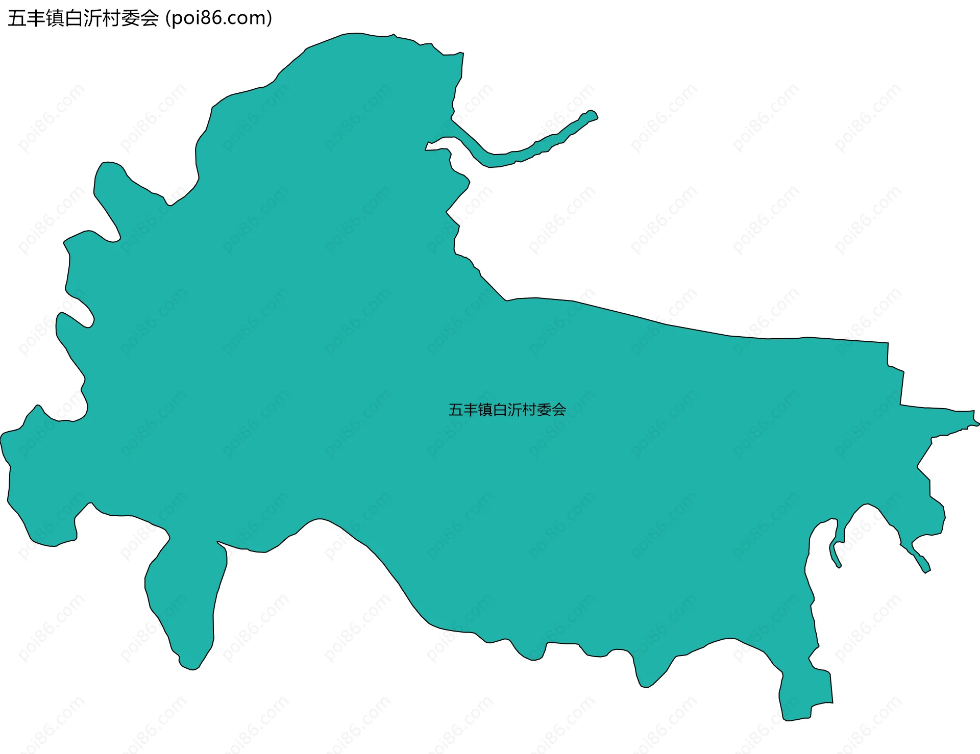 五丰镇白沂村委会边界地图