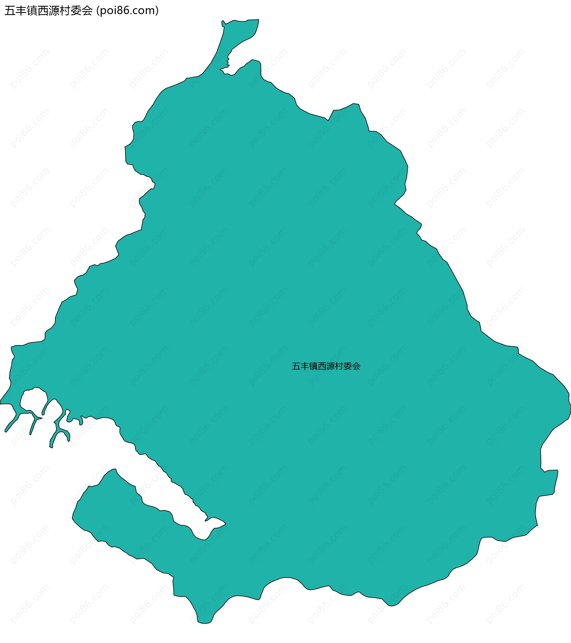 五丰镇西源村委会边界地图