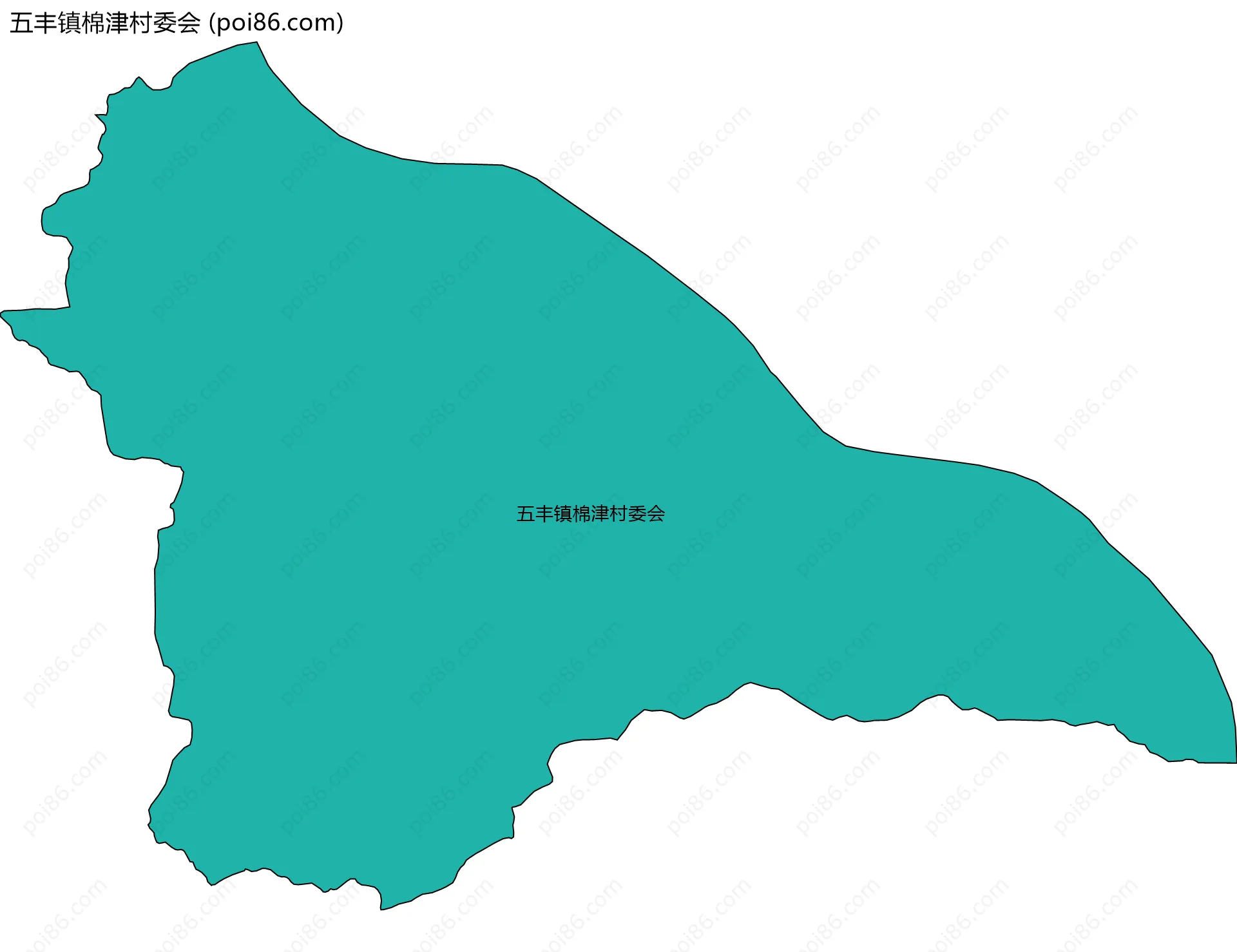 五丰镇棉津村委会边界地图