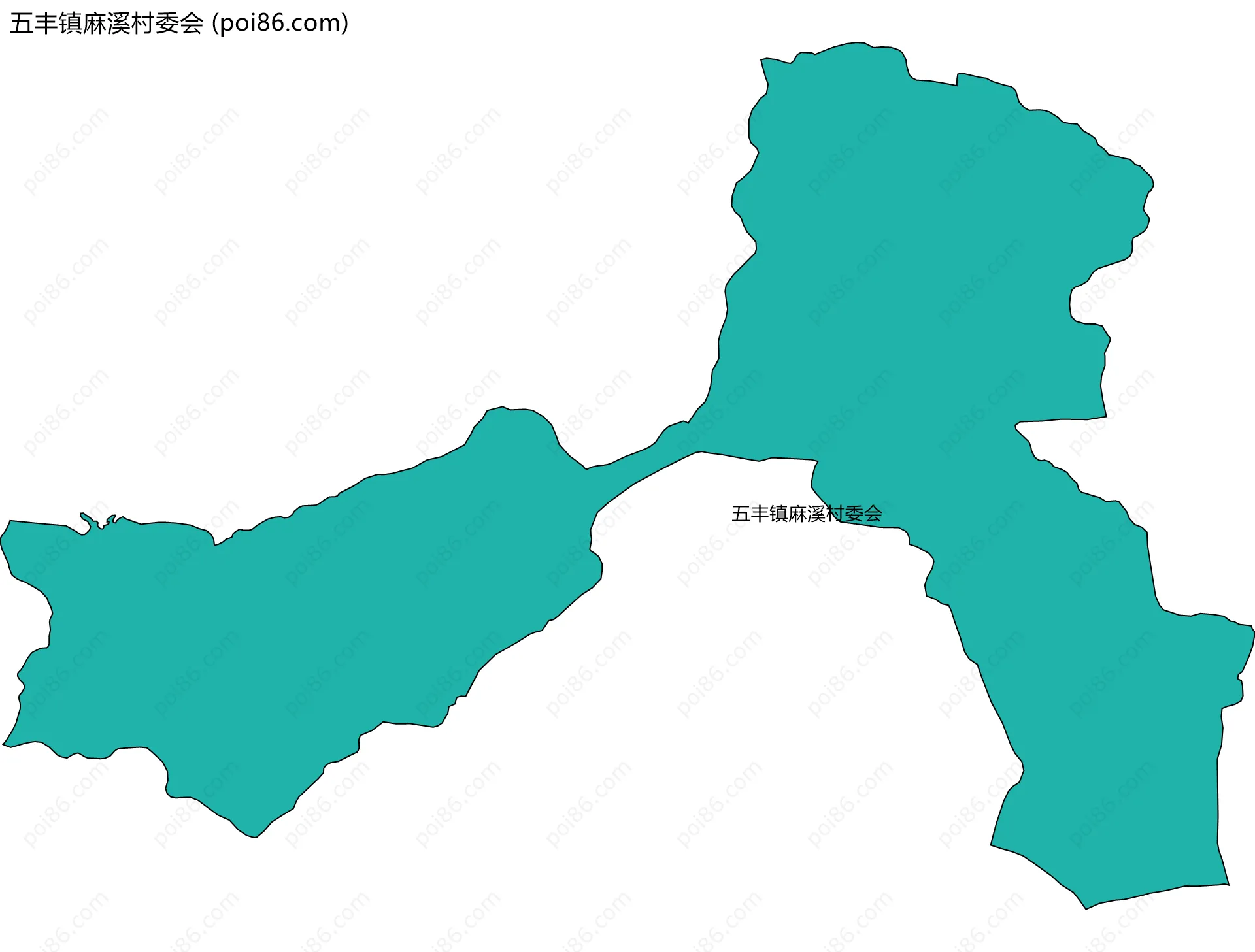 五丰镇麻溪村委会边界地图