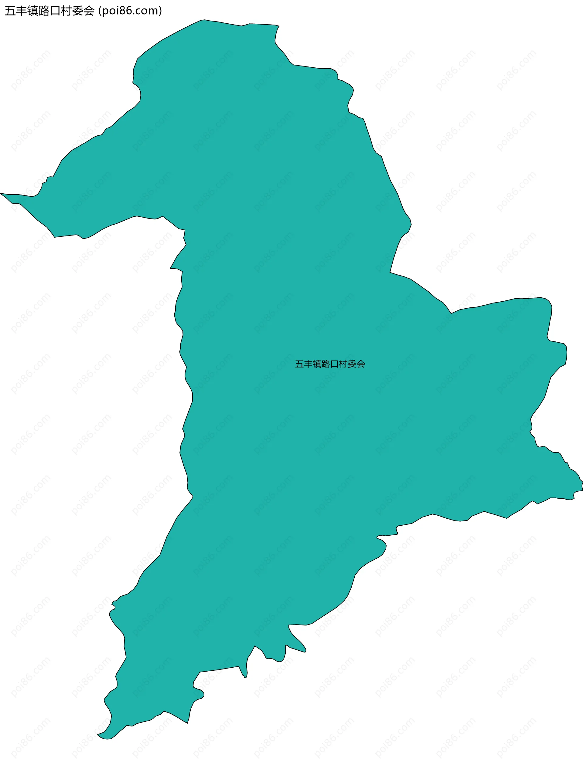 五丰镇路口村委会边界地图