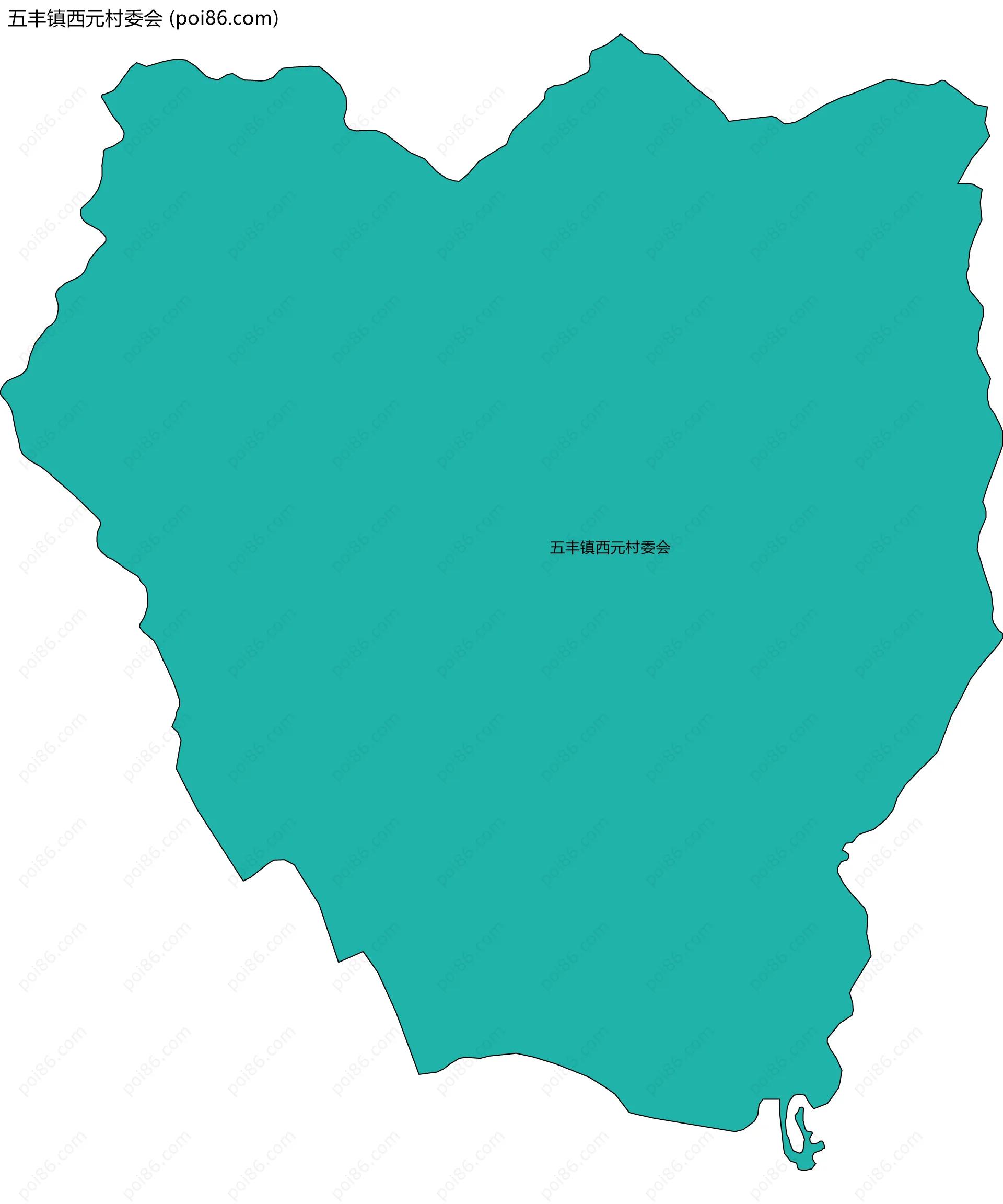 五丰镇西元村委会边界地图