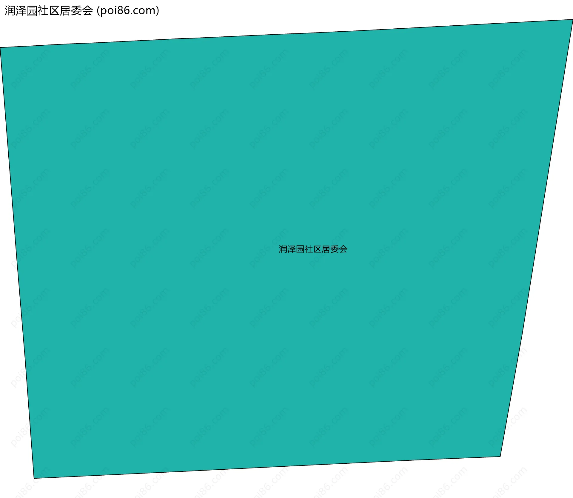 润泽园社区居委会边界地图