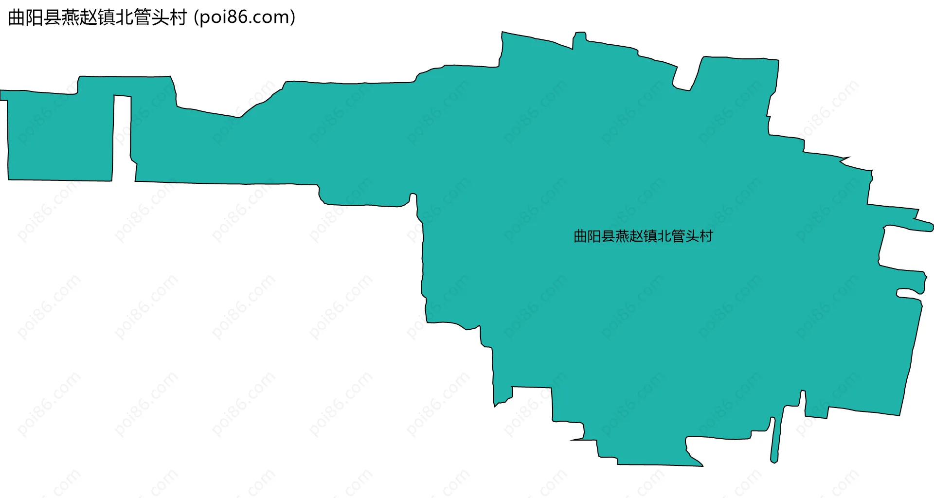 曲阳县燕赵镇北管头村边界地图