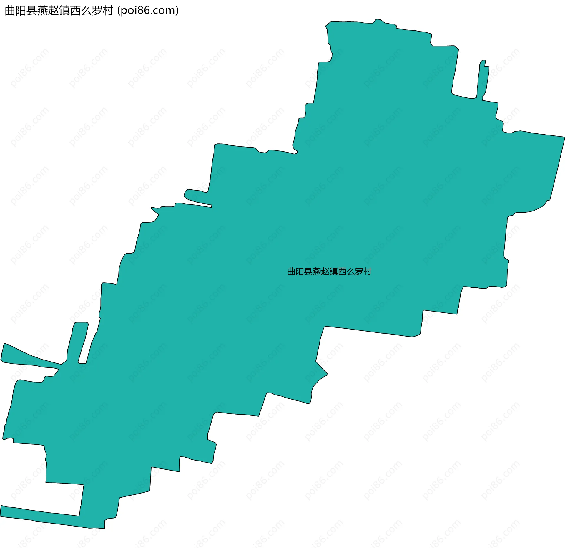 曲阳县燕赵镇西么罗村边界地图