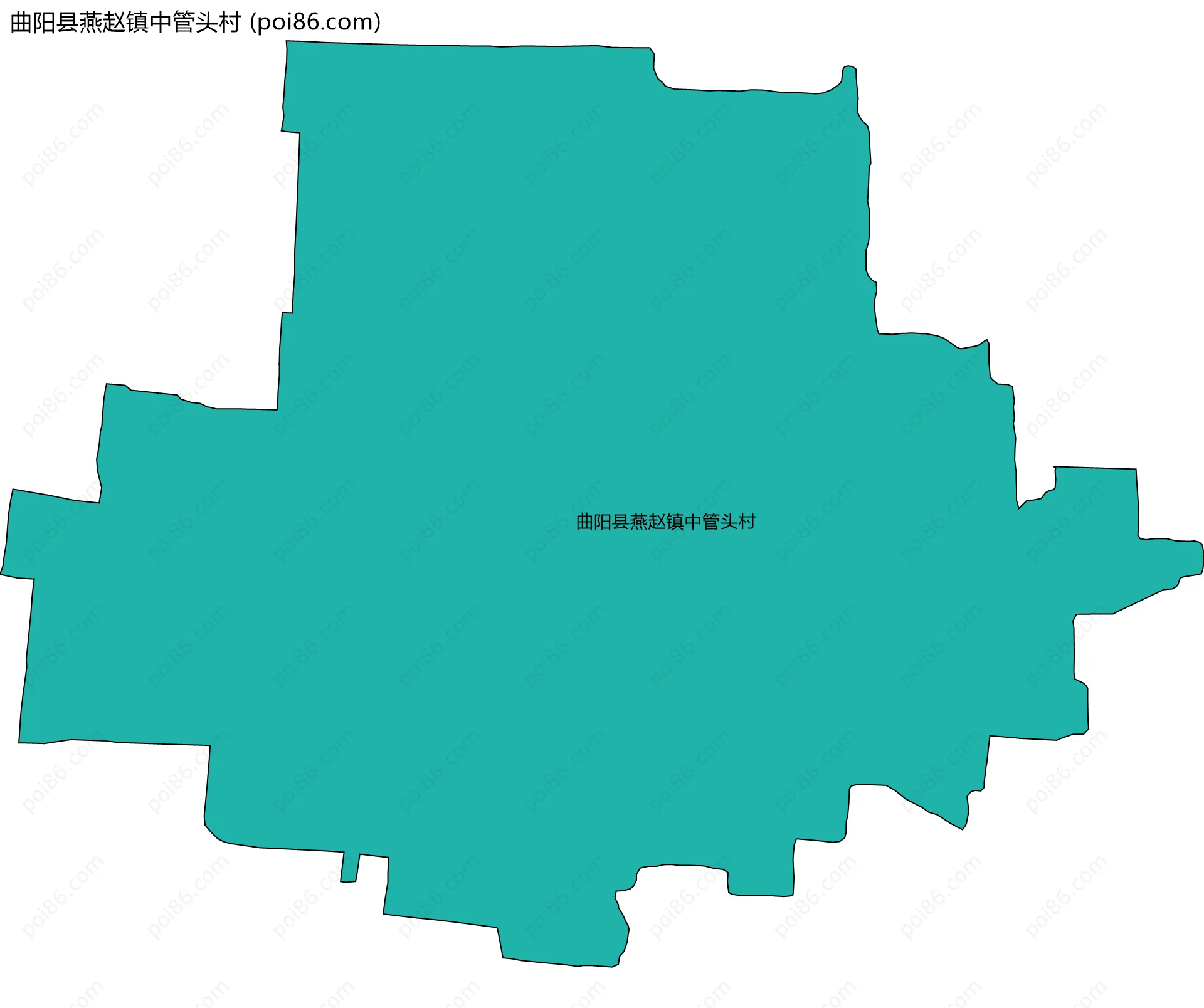 曲阳县燕赵镇中管头村边界地图