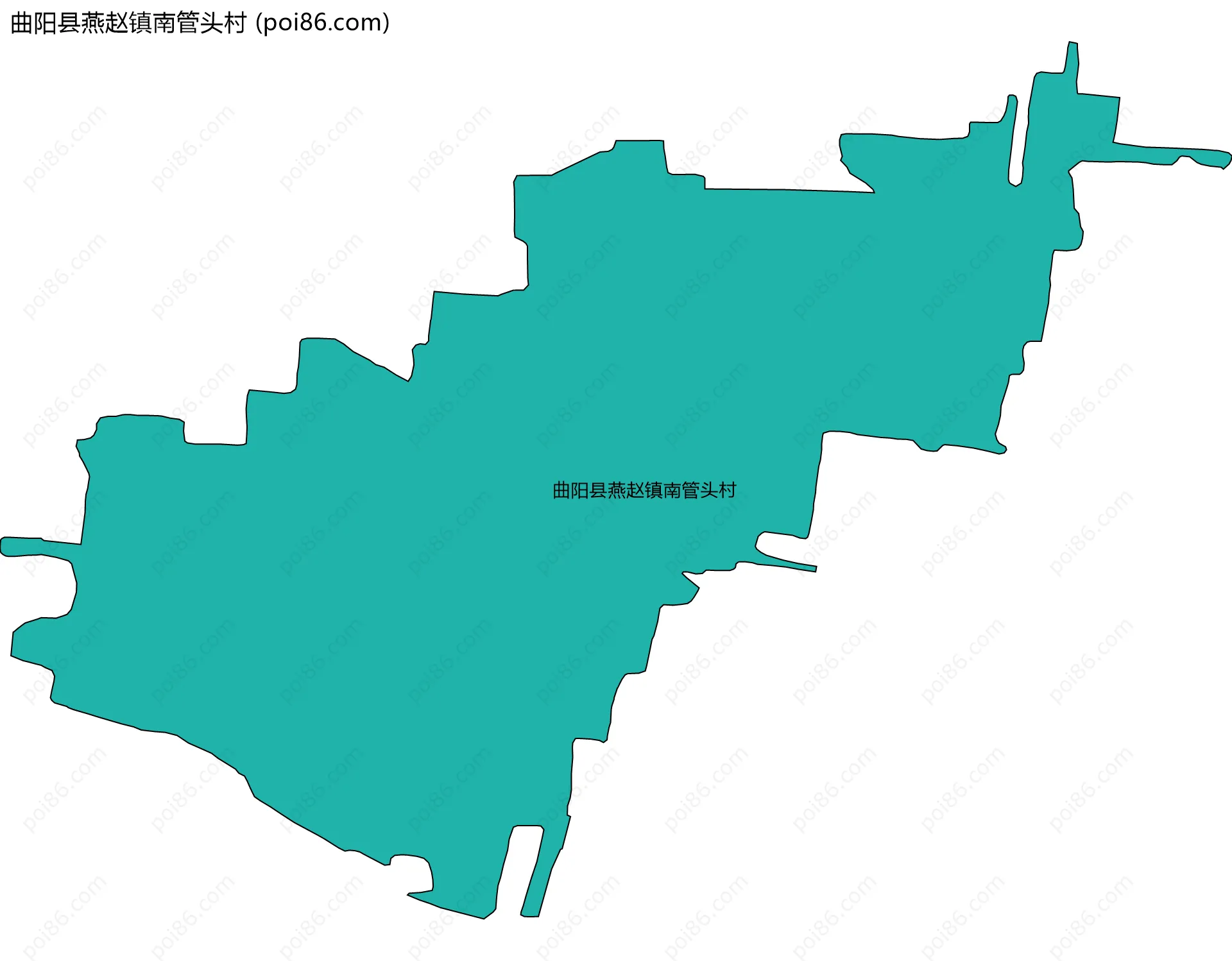 曲阳县燕赵镇南管头村边界地图