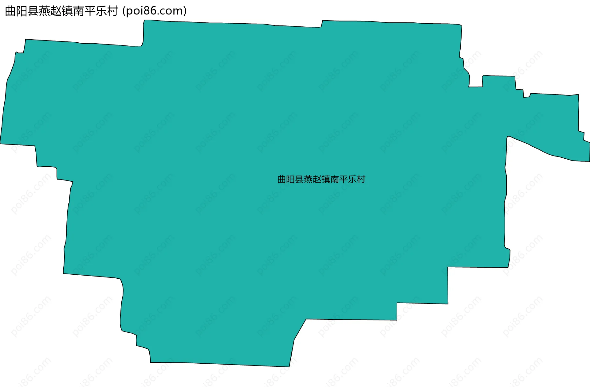 曲阳县燕赵镇南平乐村边界地图