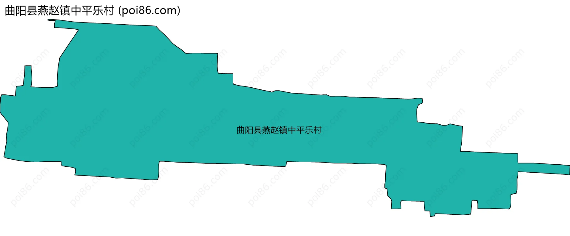 曲阳县燕赵镇中平乐村边界地图