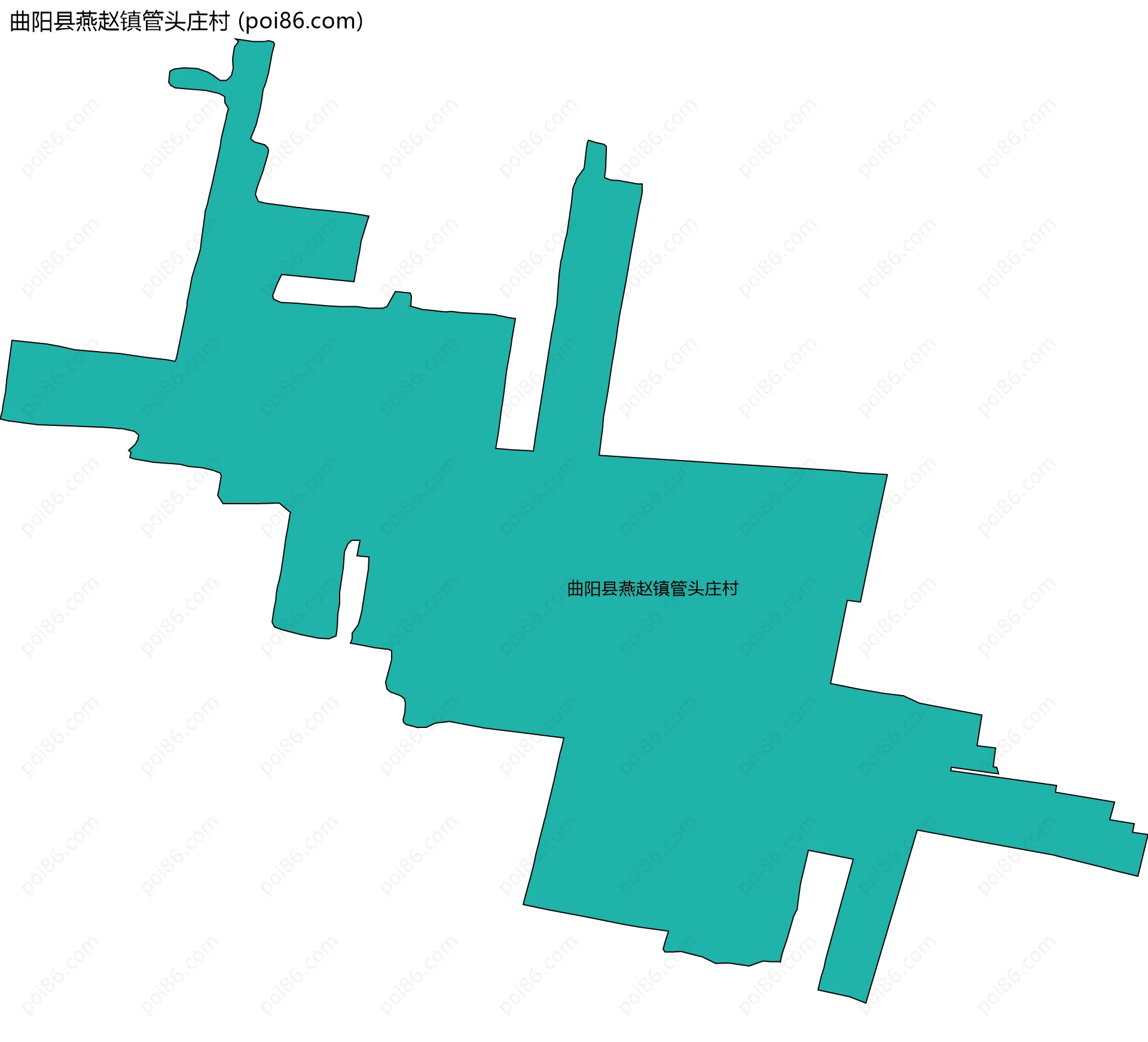 曲阳县燕赵镇管头庄村边界地图
