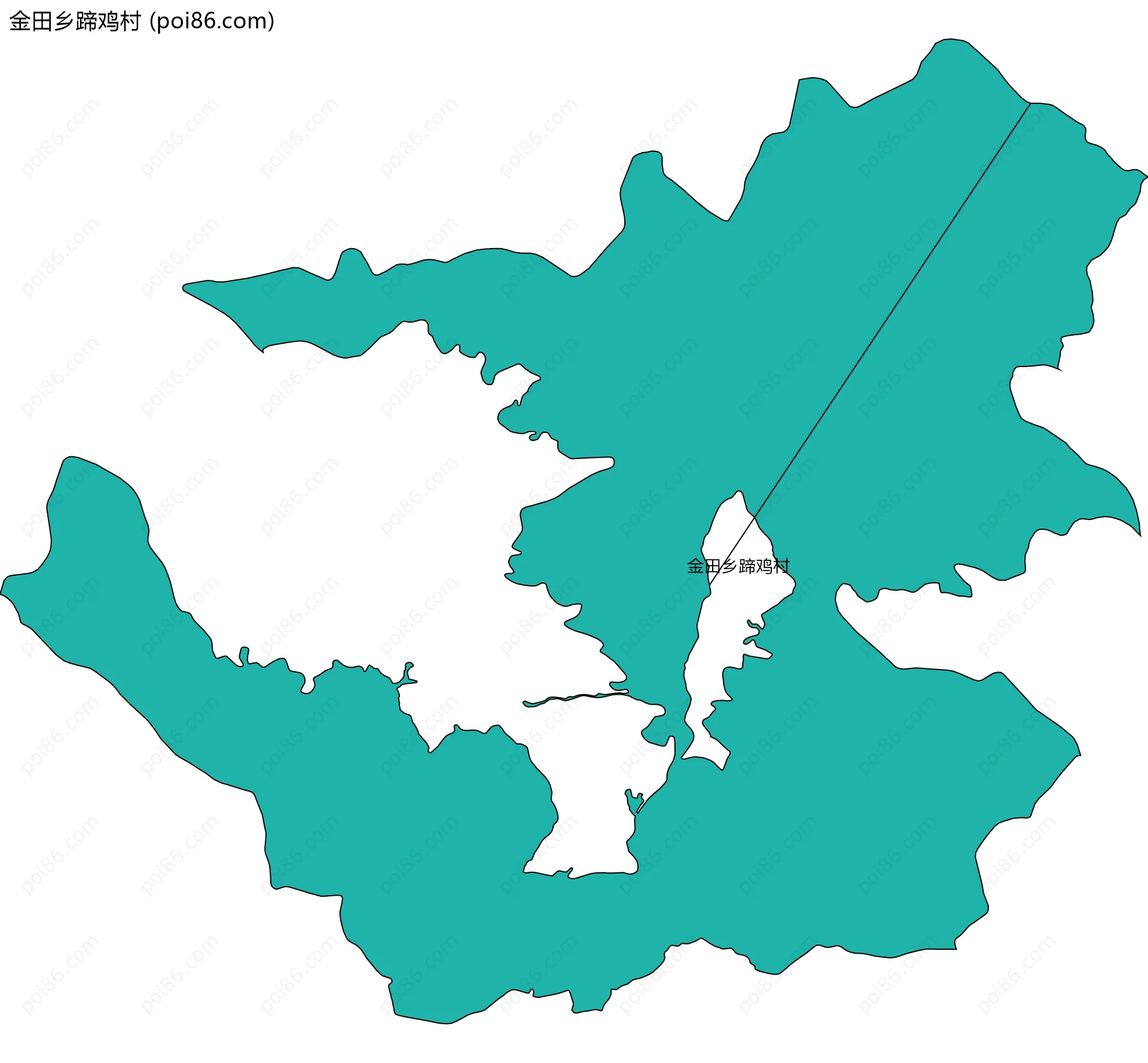 金田乡蹄鸡村边界地图