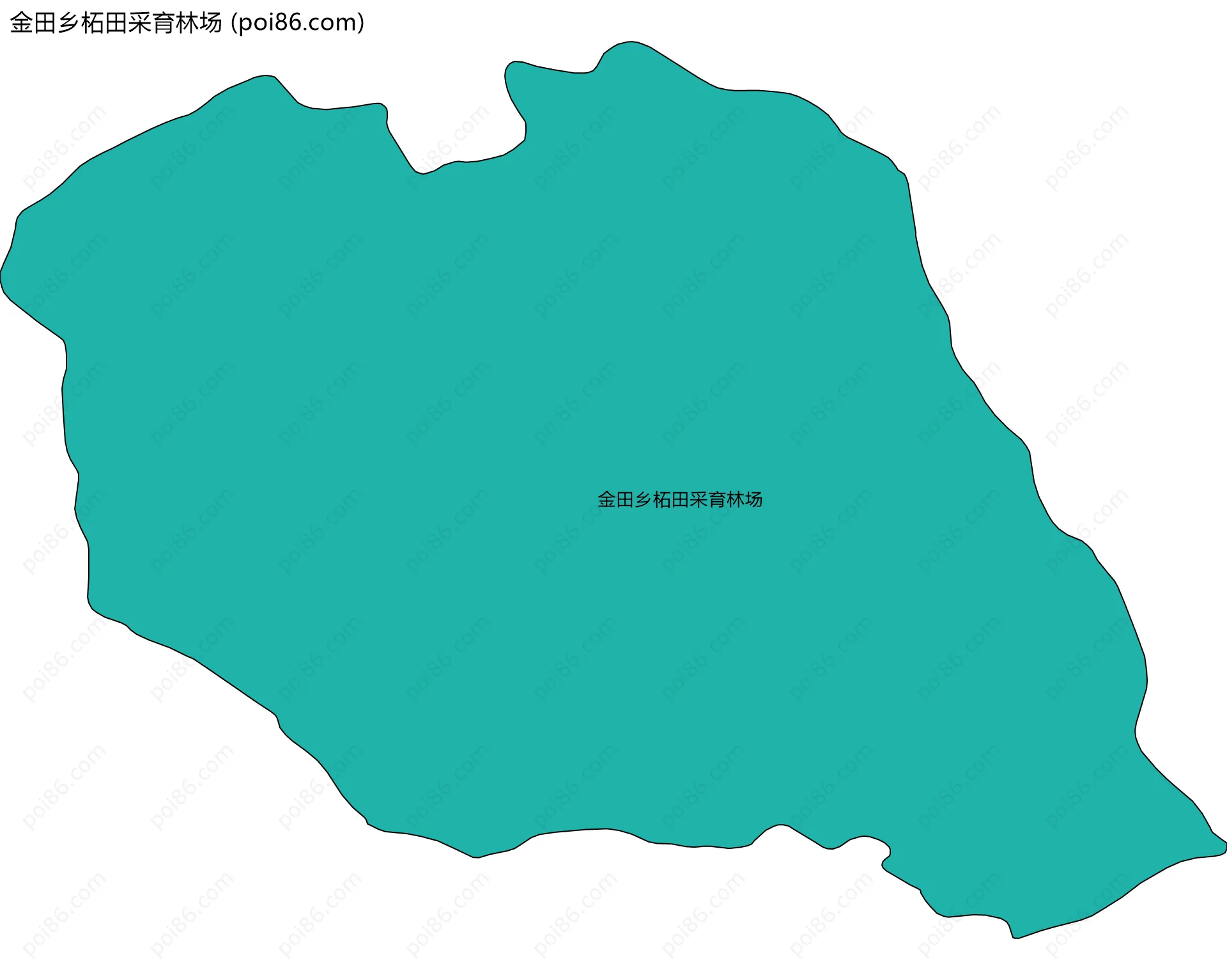 金田乡柘田采育林场边界地图