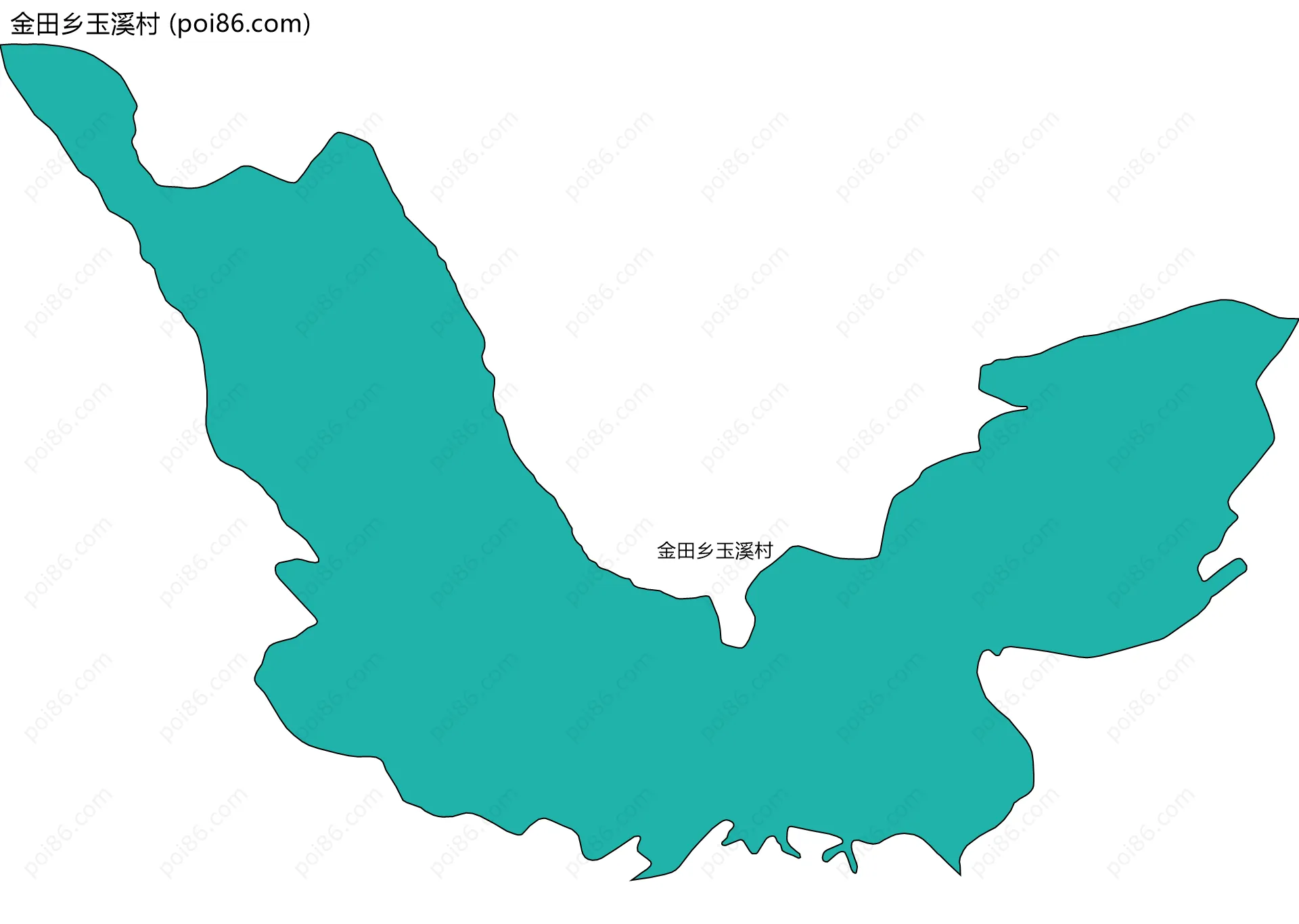 金田乡玉溪村边界地图