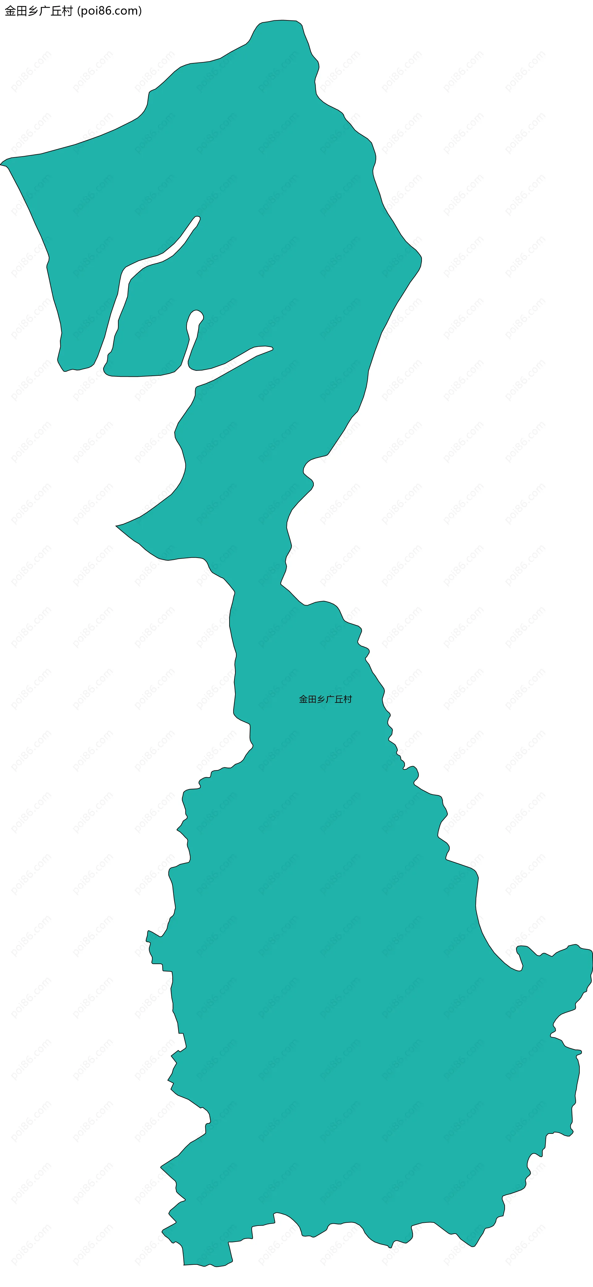 金田乡广丘村边界地图