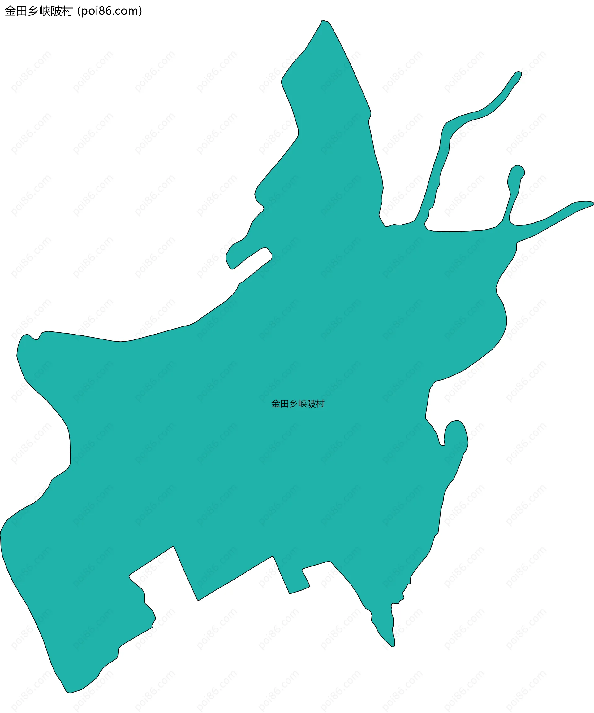 金田乡峡陂村边界地图