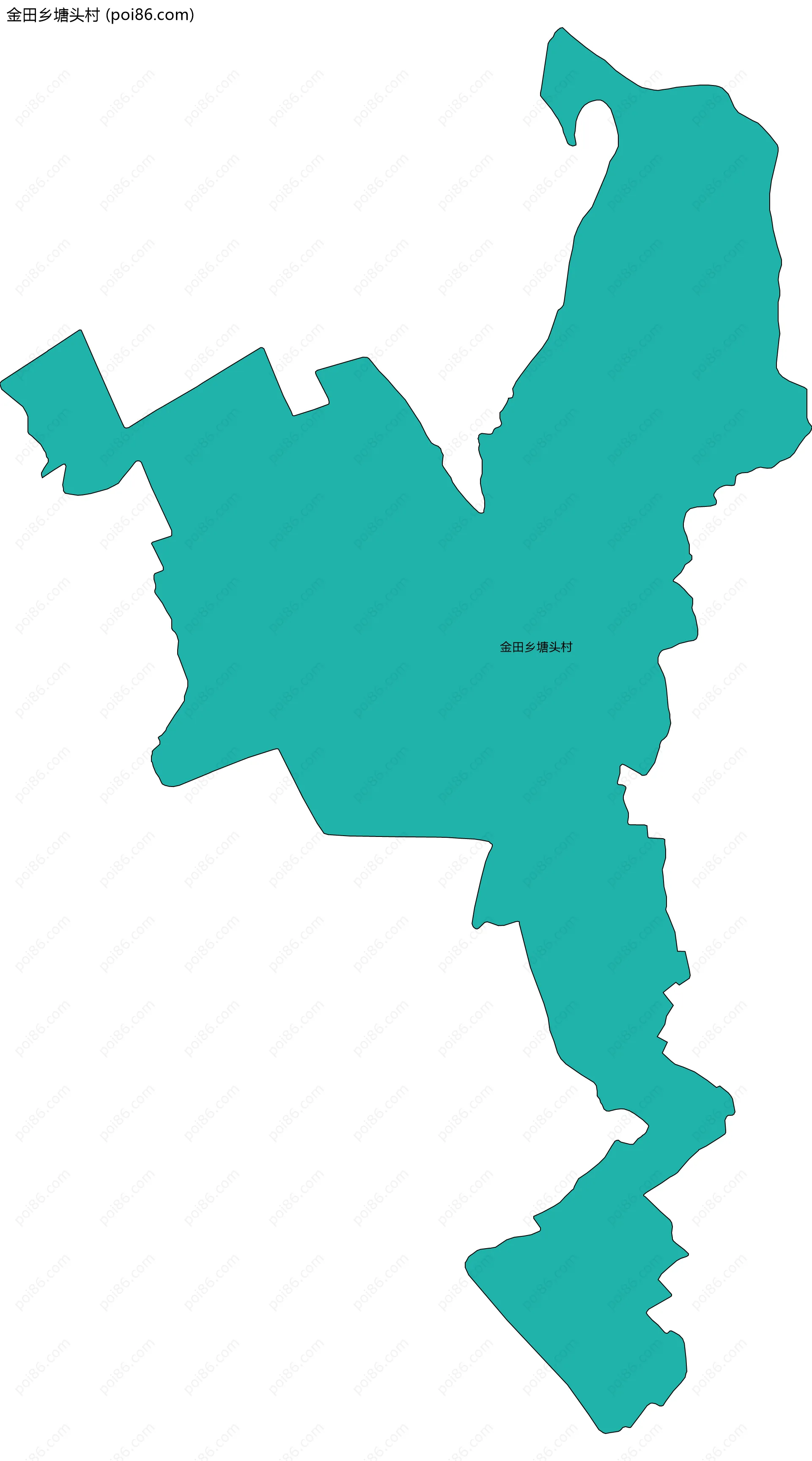 金田乡塘头村边界地图