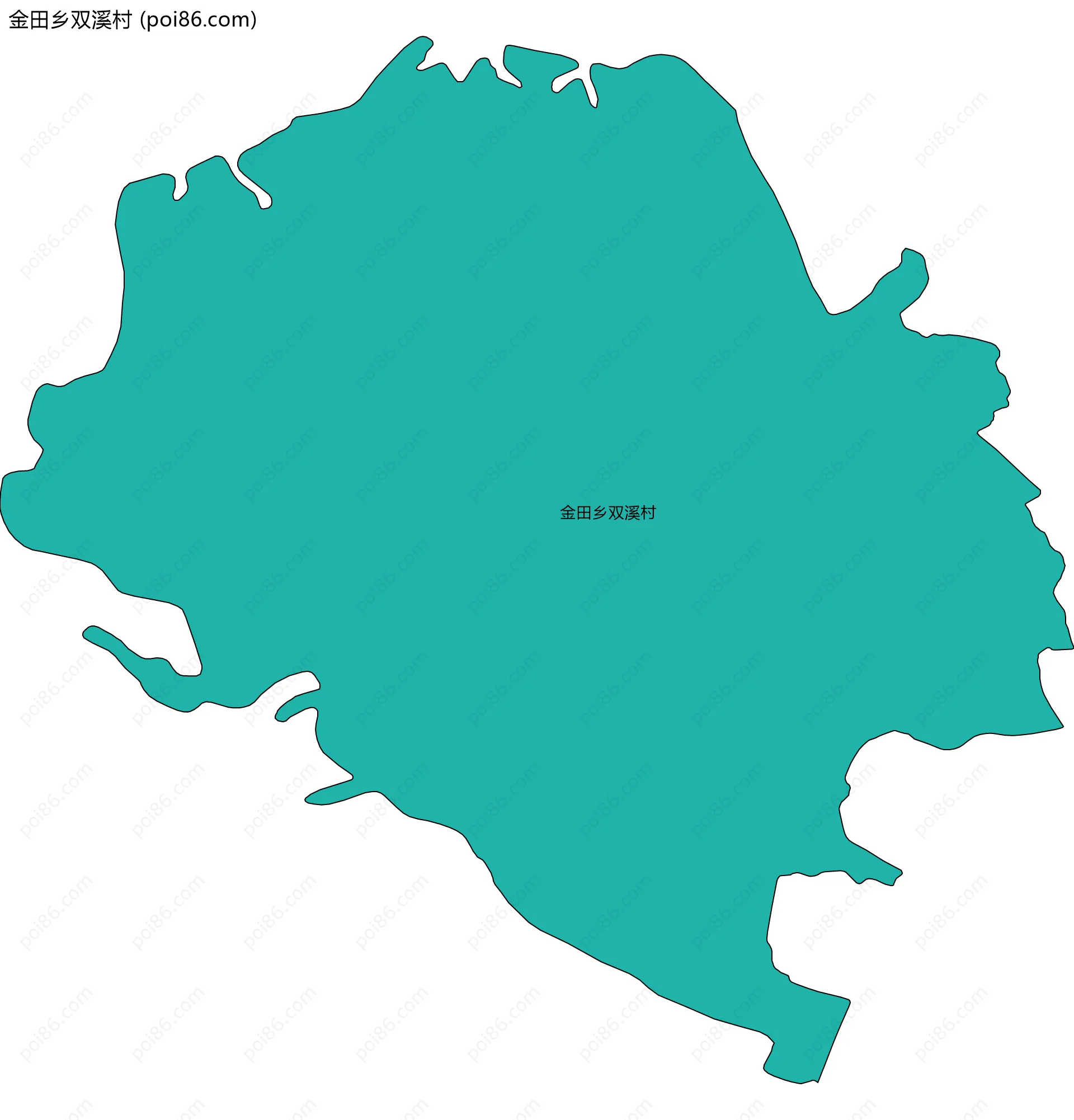 金田乡双溪村边界地图