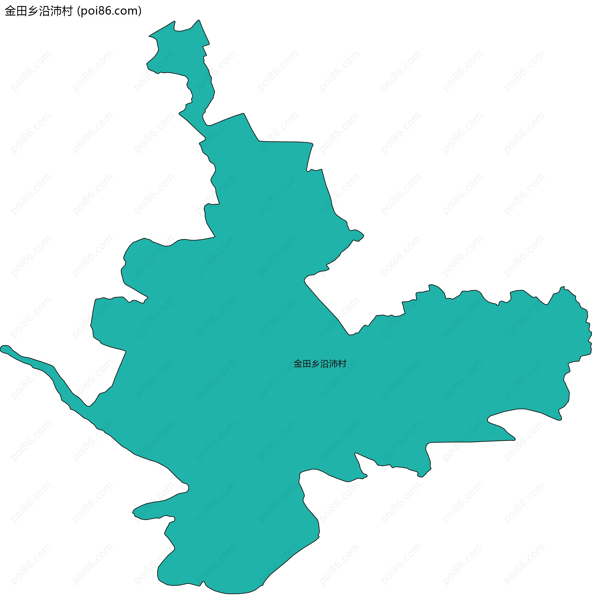 金田乡沿沛村边界地图