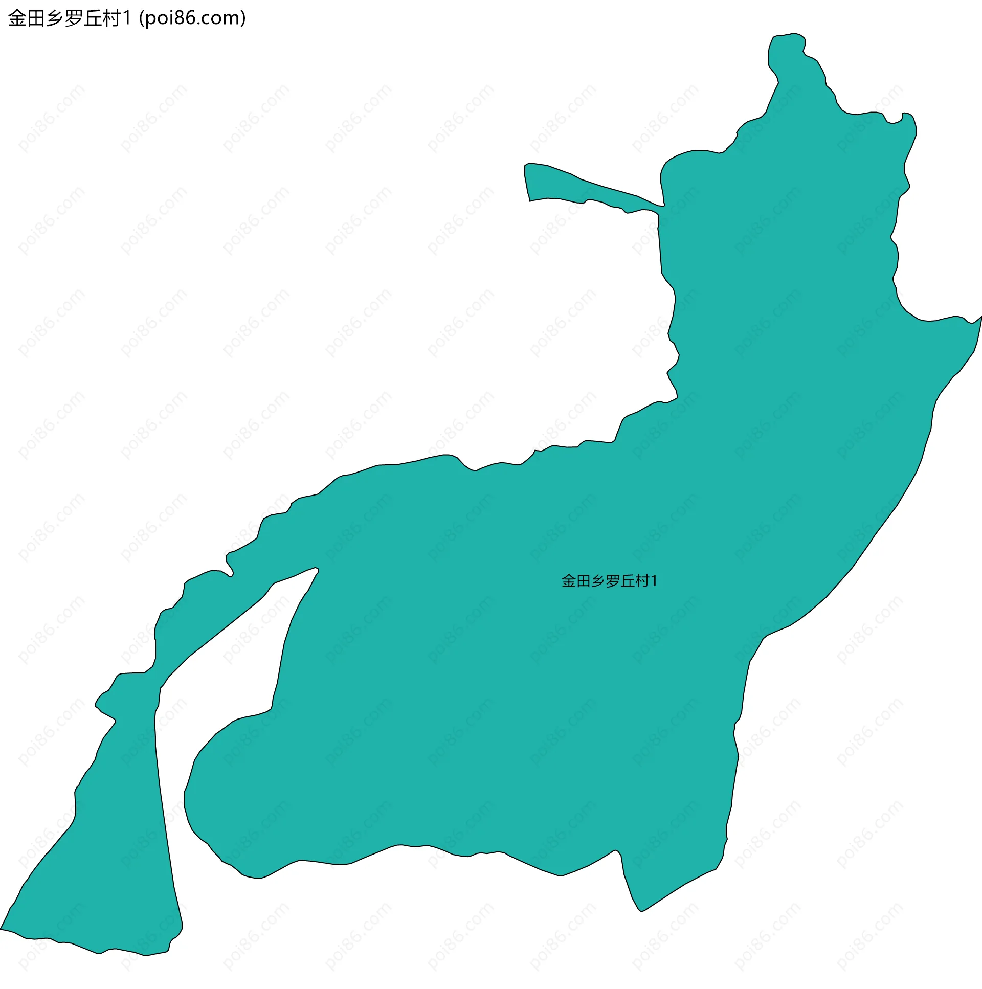 金田乡罗丘村1边界地图