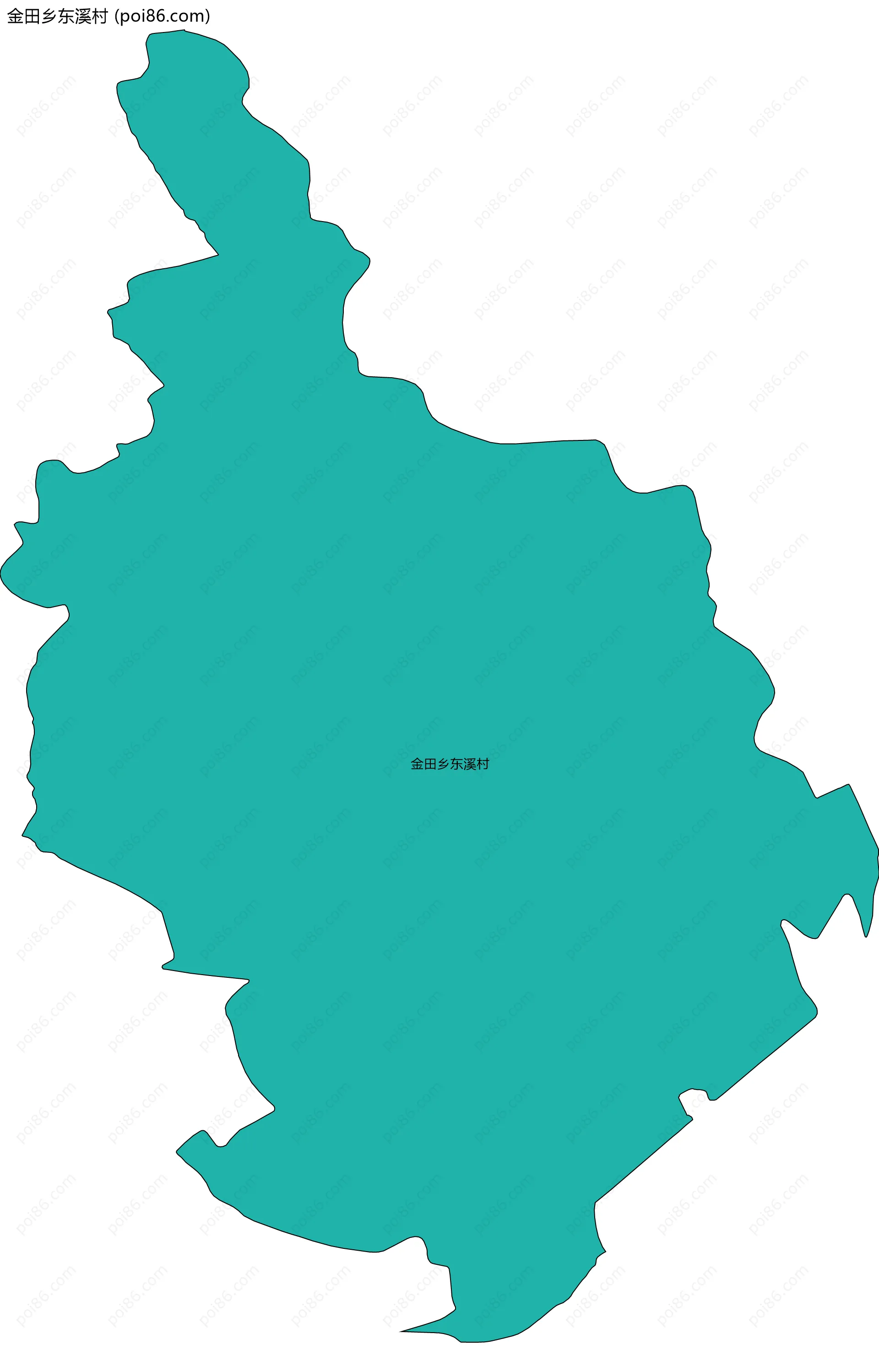 金田乡东溪村边界地图