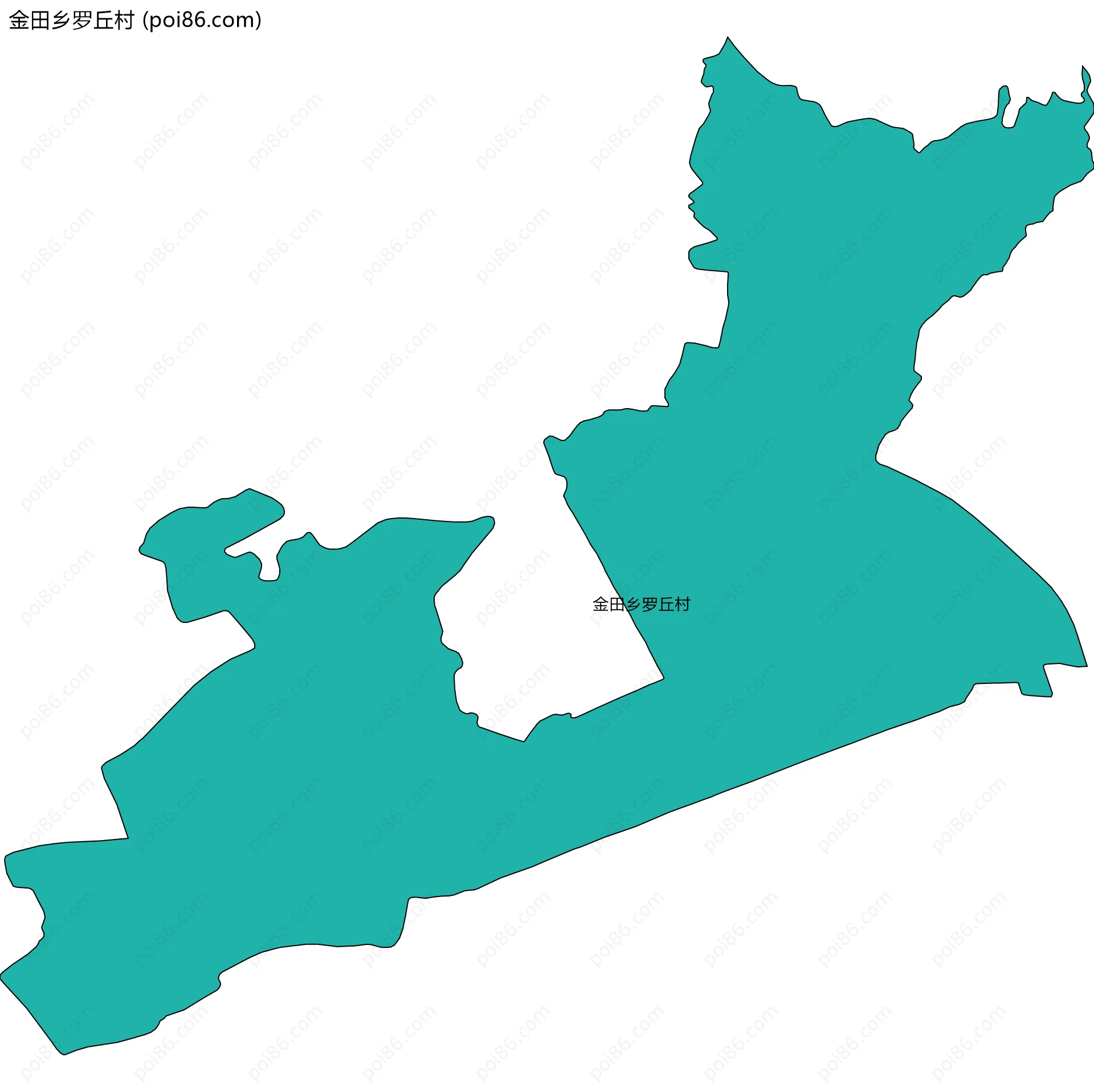 金田乡罗丘村边界地图