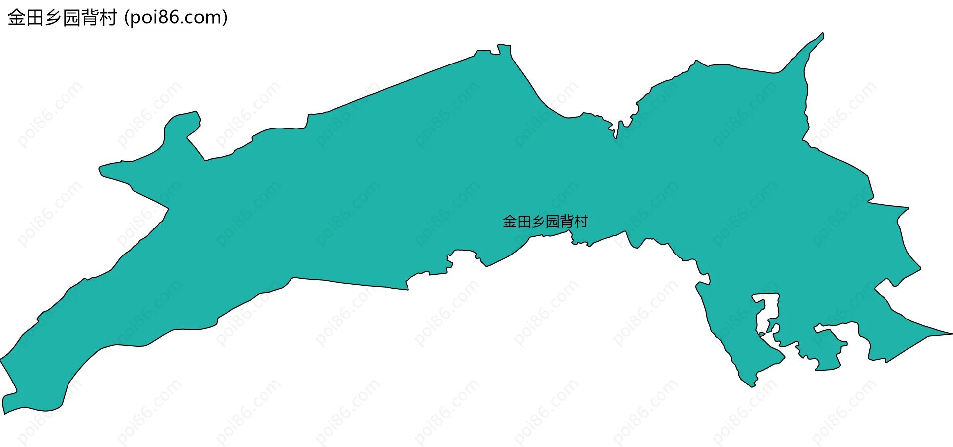 金田乡园背村边界地图