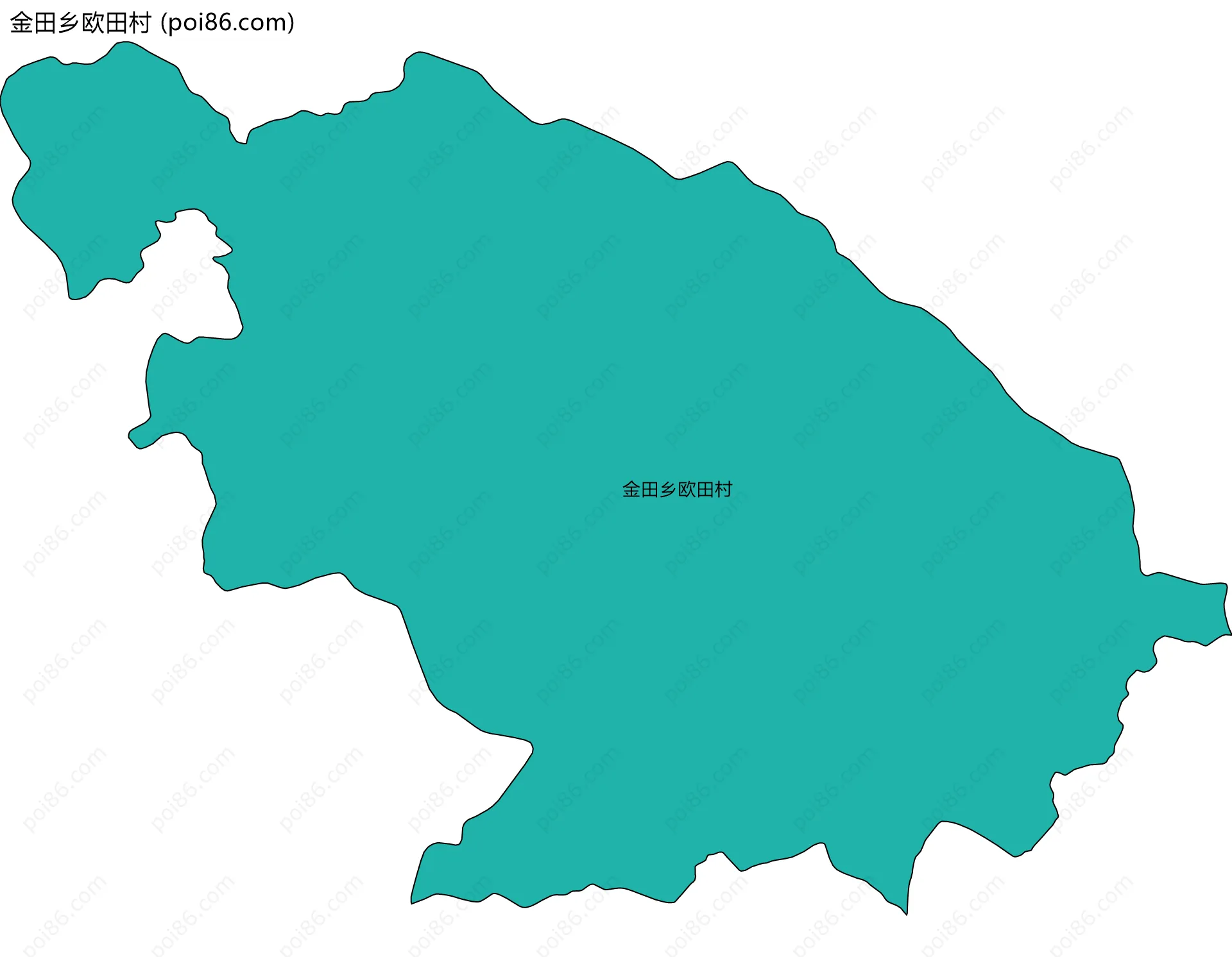 金田乡欧田村边界地图