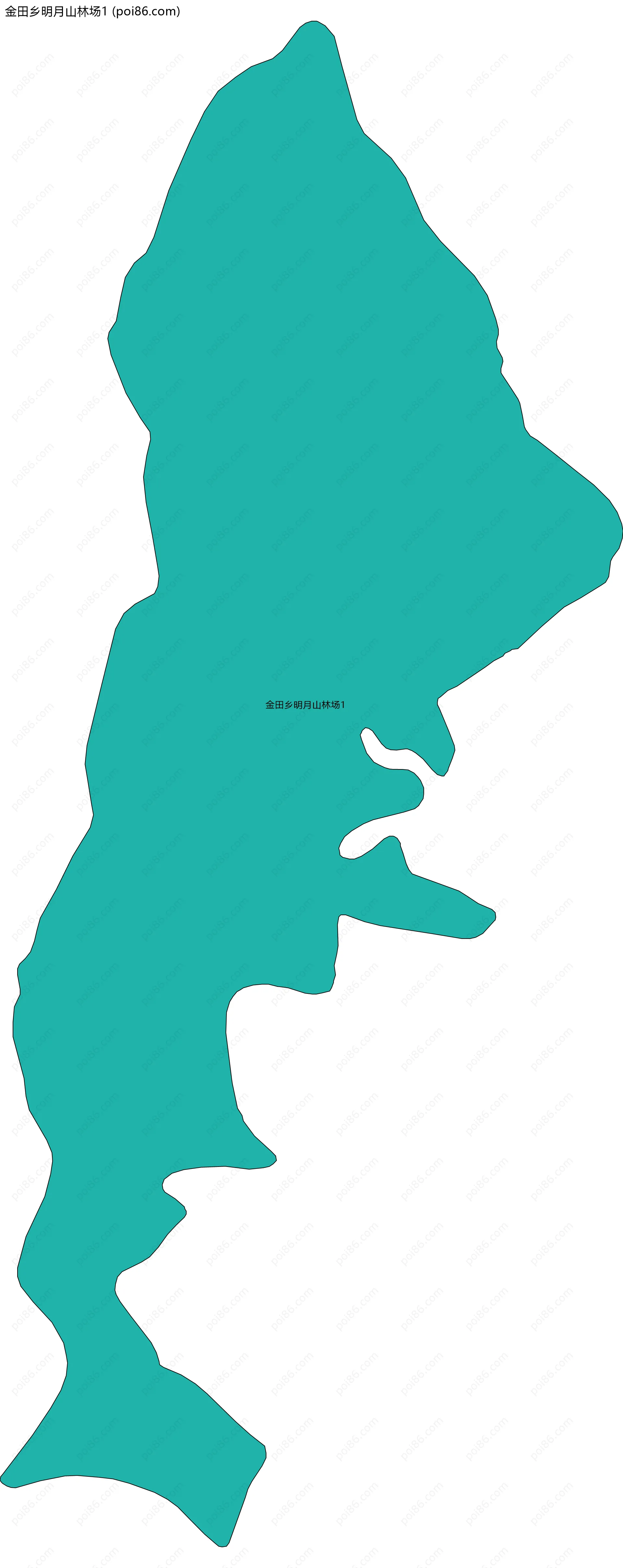 金田乡明月山林场1边界地图