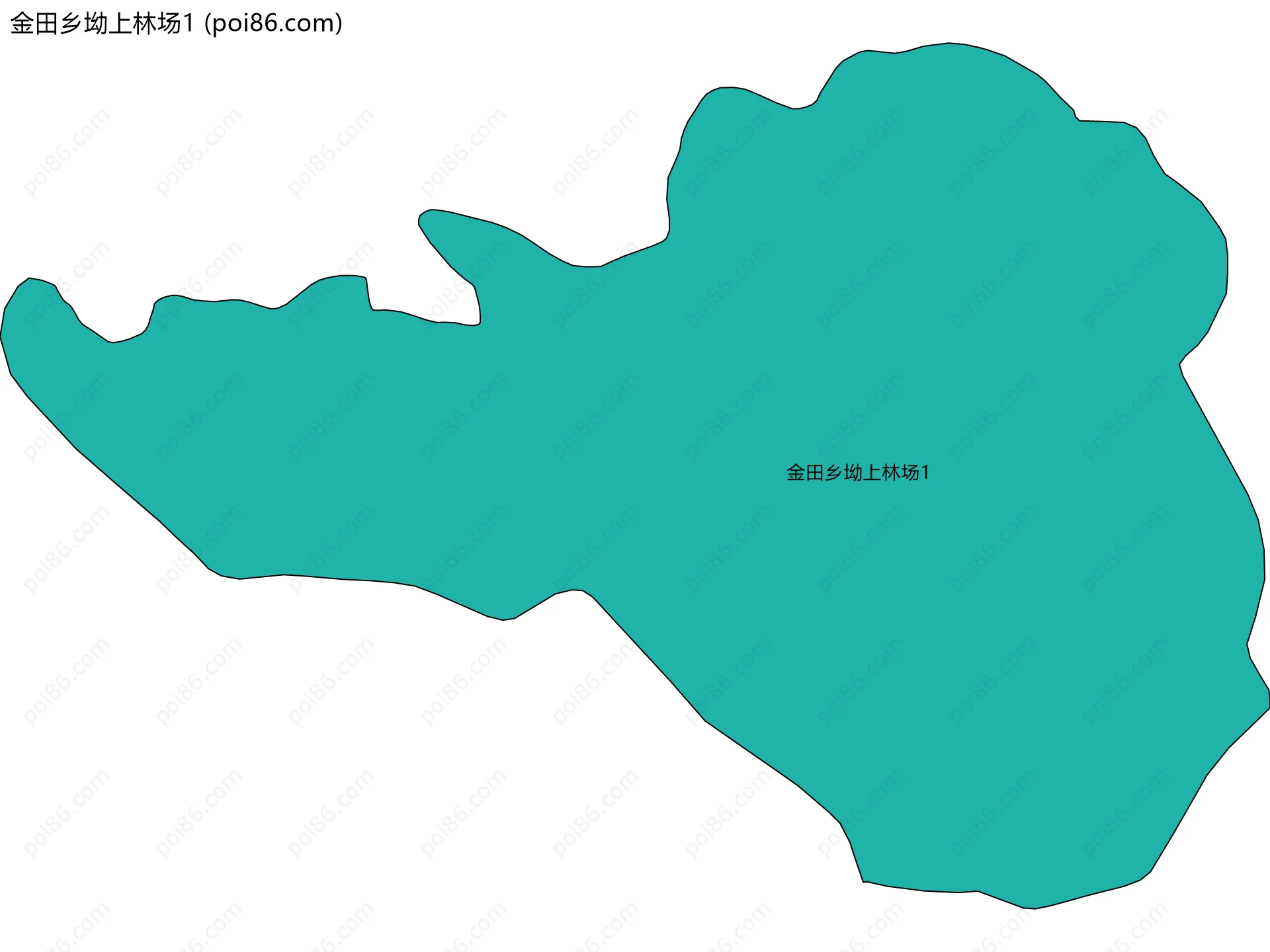 金田乡坳上林场1边界地图