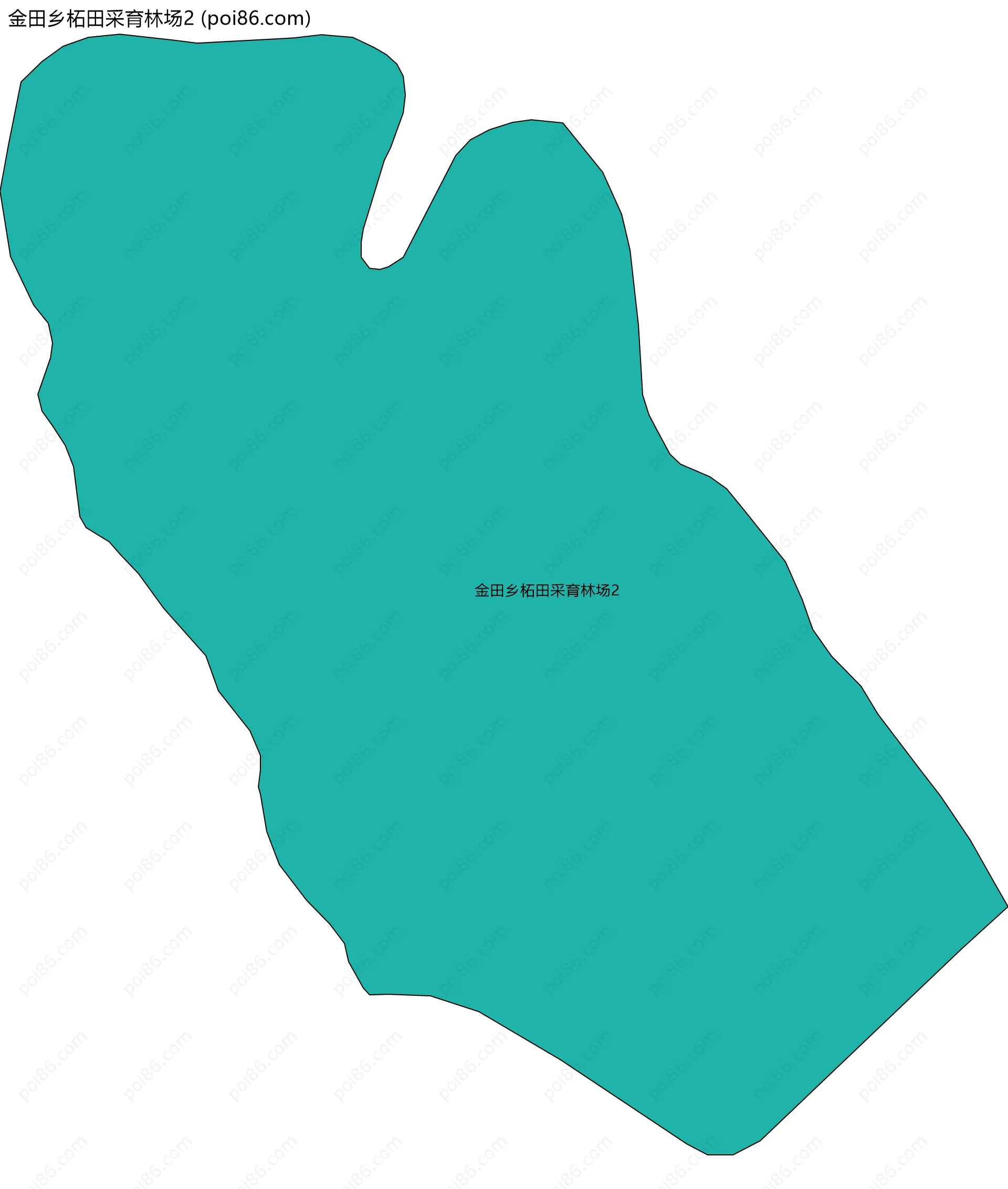 金田乡柘田采育林场2边界地图