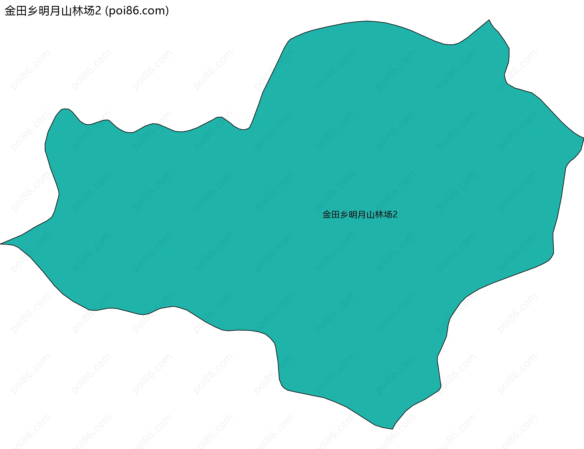 金田乡明月山林场2边界地图