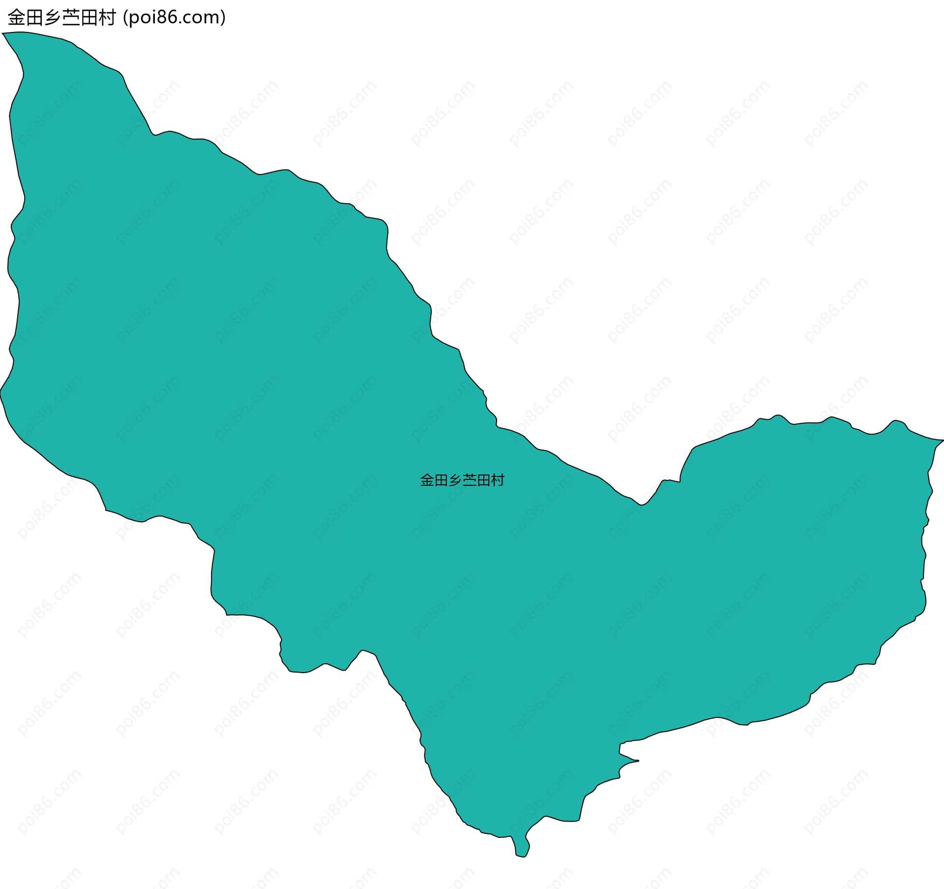 金田乡苎田村边界地图