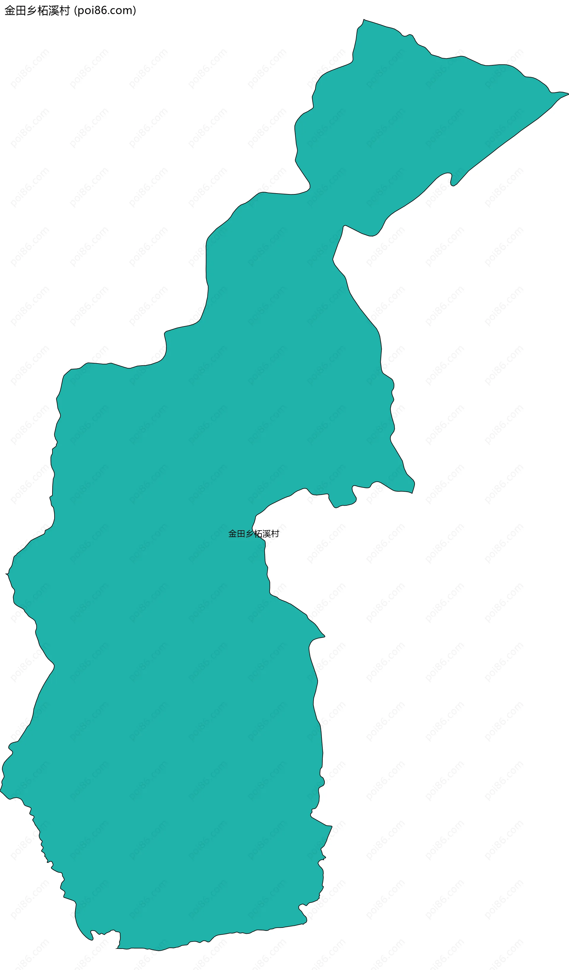 金田乡柘溪村边界地图