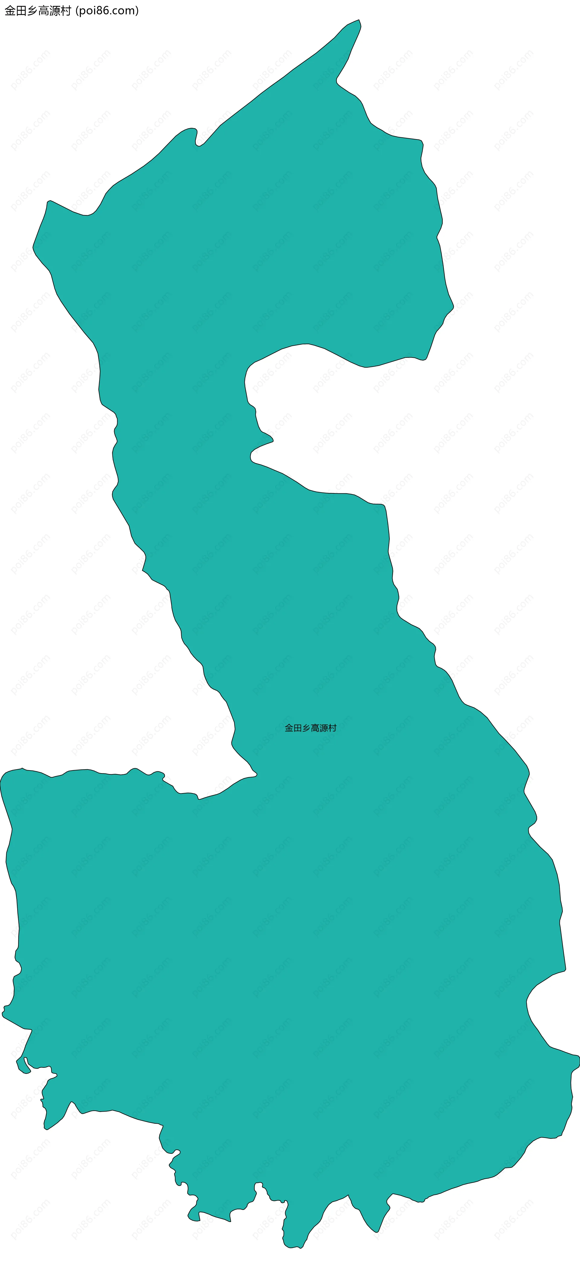 金田乡高源村边界地图