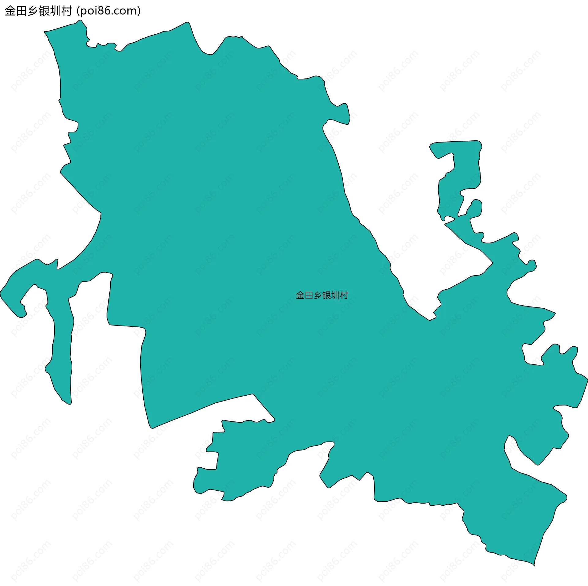 金田乡银圳村边界地图