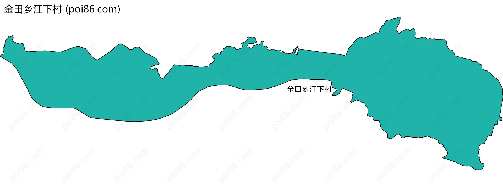 金田乡江下村边界地图