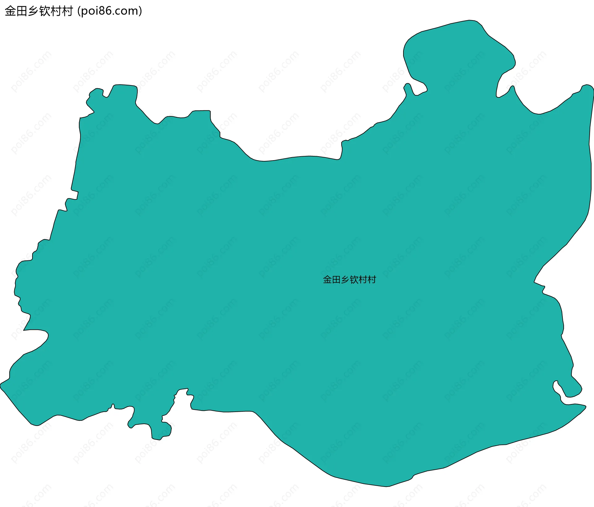 金田乡钦村村边界地图
