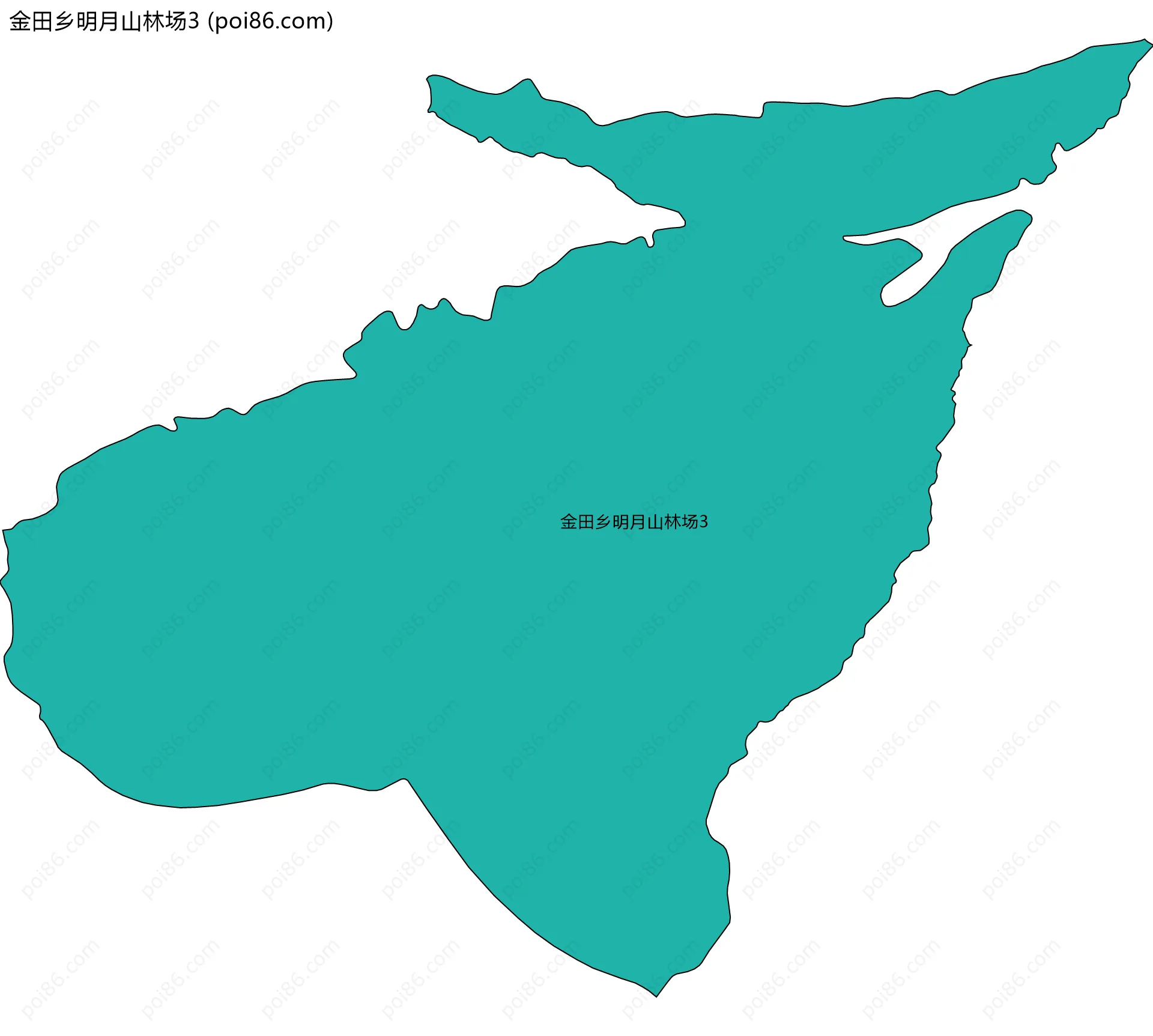 金田乡明月山林场3边界地图