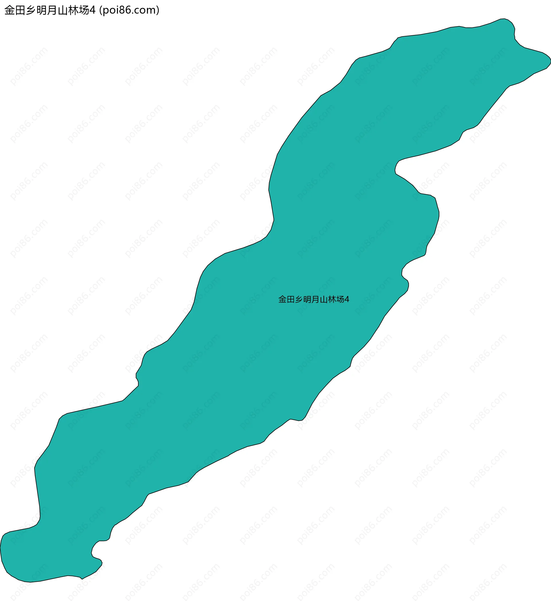 金田乡明月山林场4边界地图