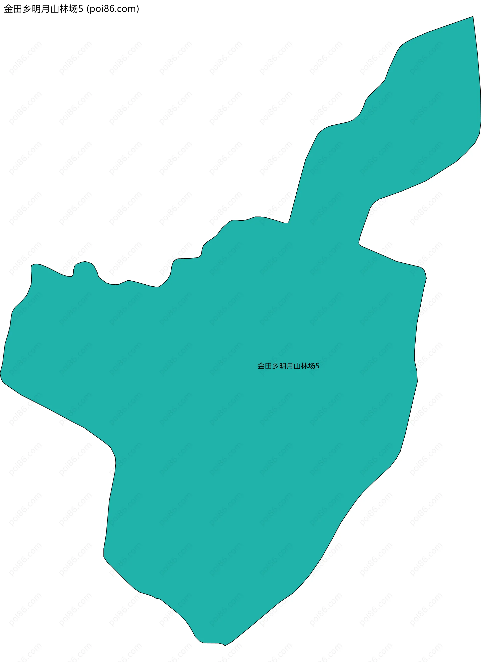 金田乡明月山林场5边界地图