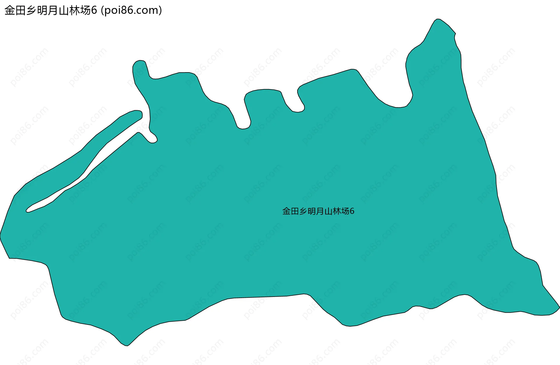 金田乡明月山林场6边界地图
