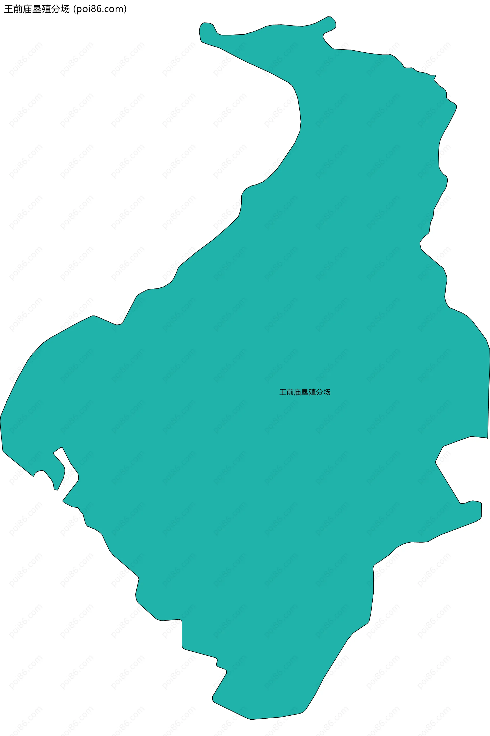 王前庙垦殖分场边界地图